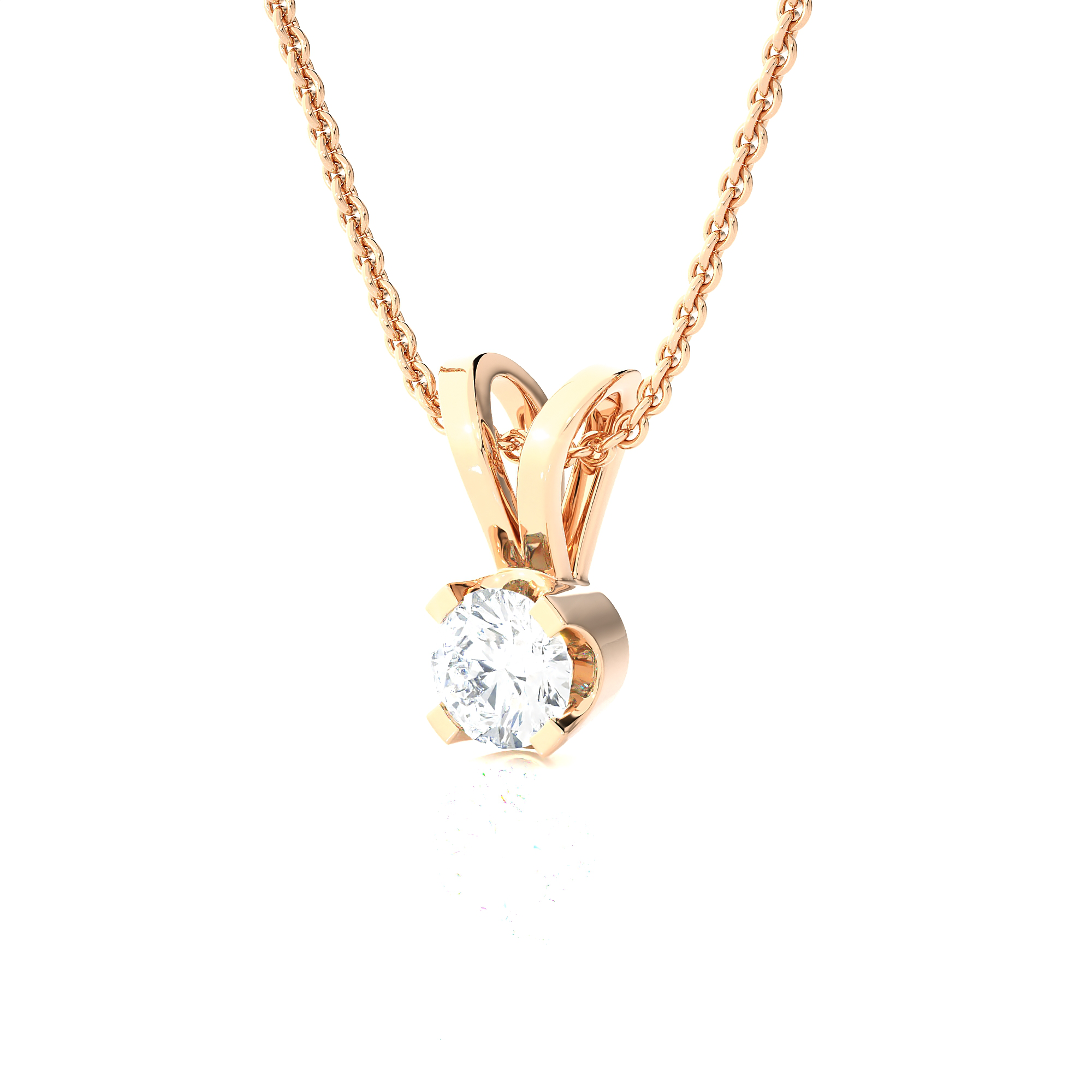 1/4  ctw Round Lab Grown Diamond Solitaire Pendant