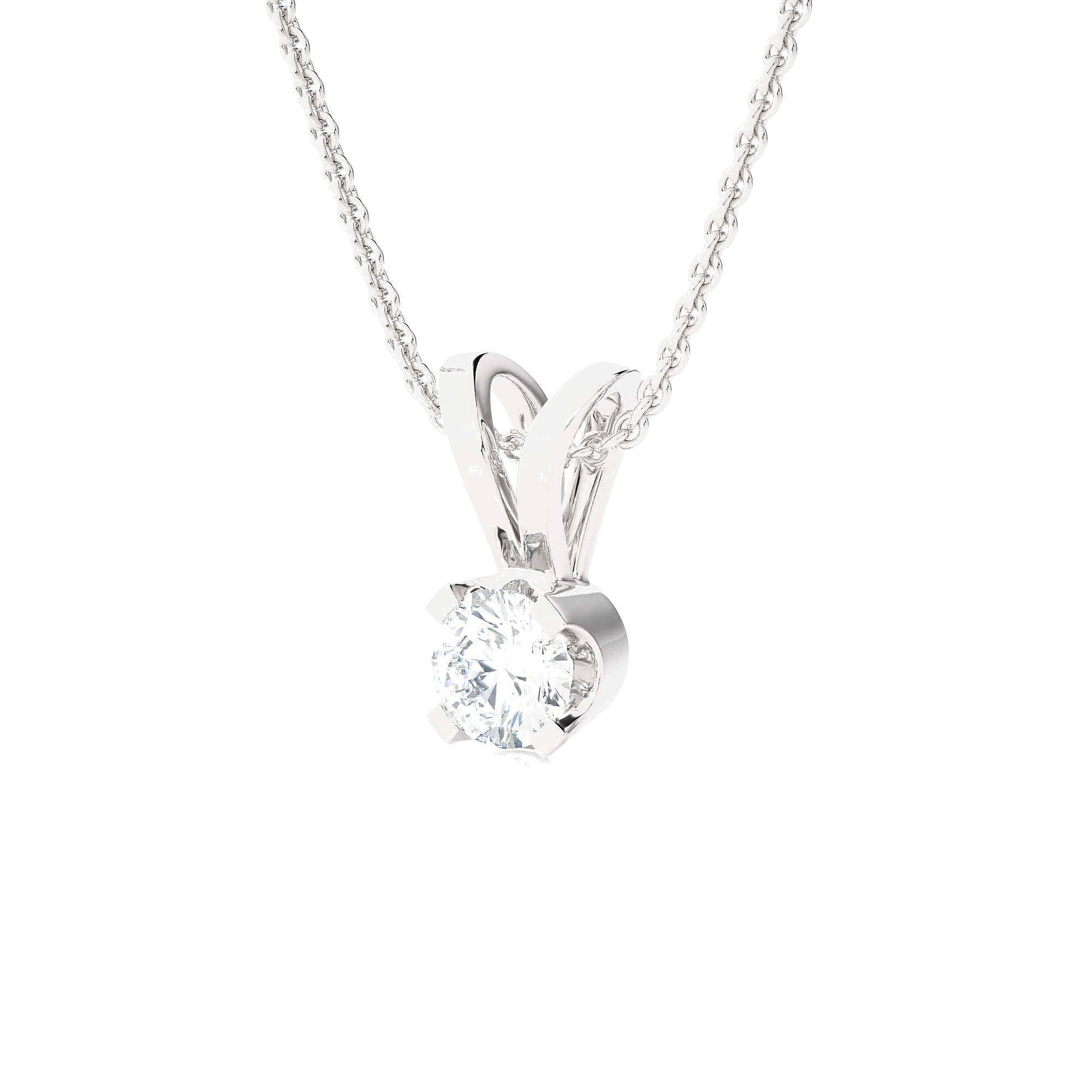 1/4  ctw Round Lab Grown Diamond Solitaire Pendant