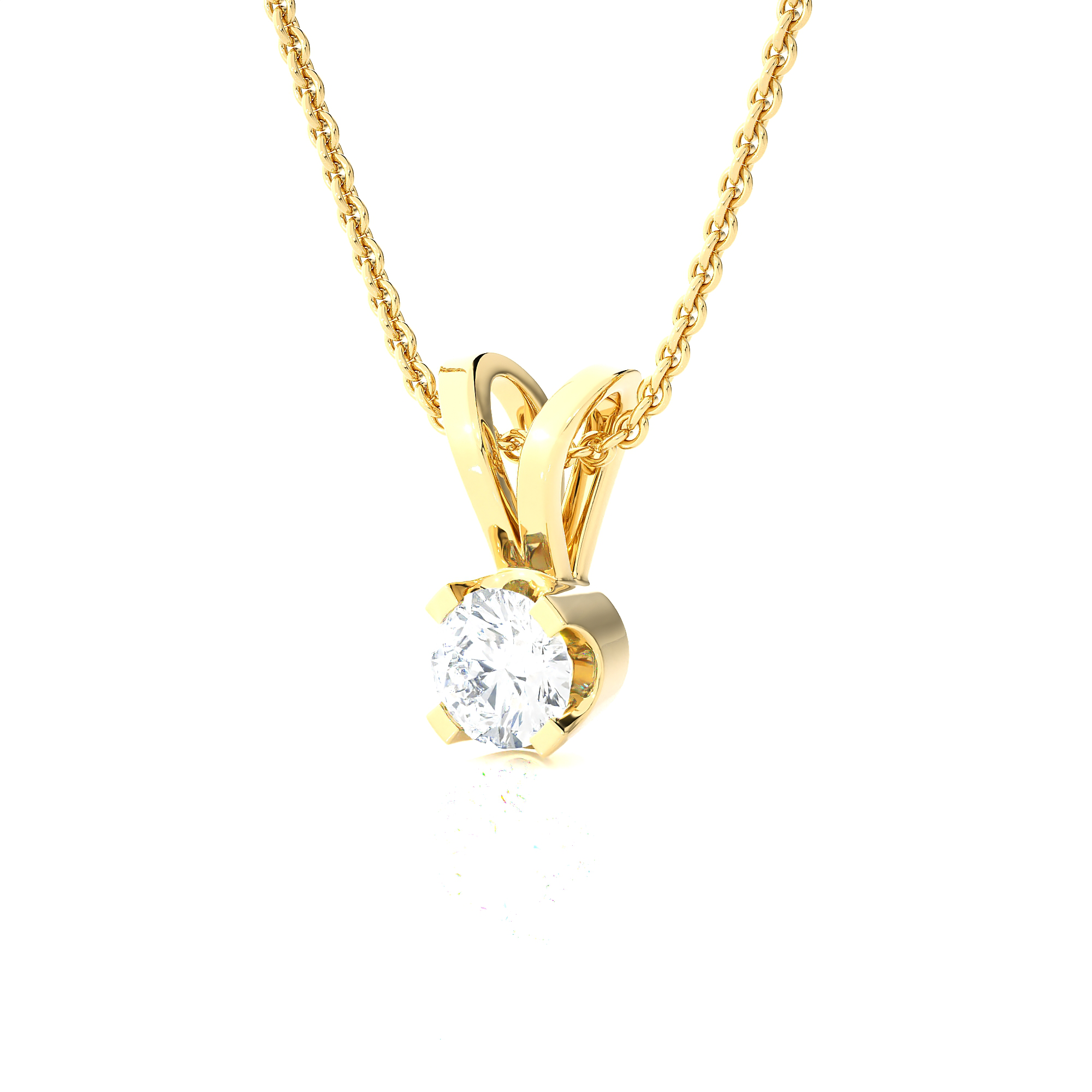 1/4  ctw Round Lab Grown Diamond Solitaire Pendant