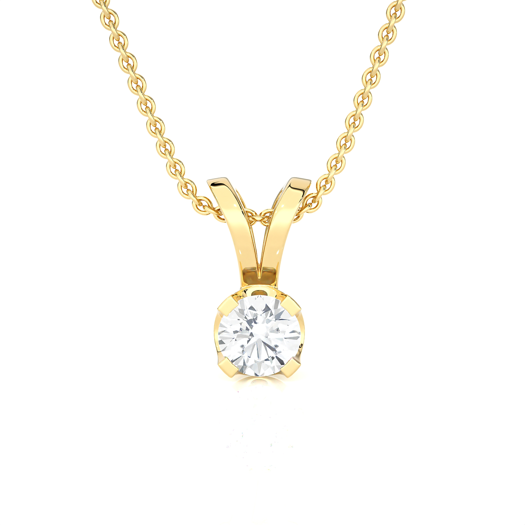 1/4  ctw Round Lab Grown Diamond Solitaire Pendant