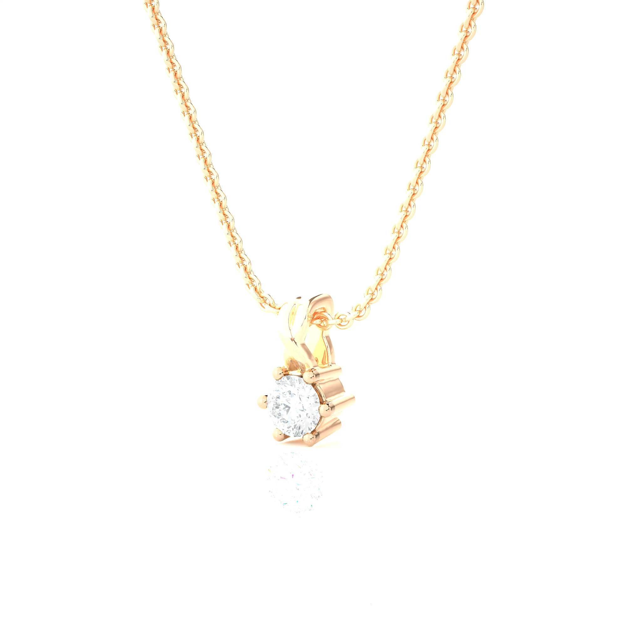 1/2  ctw Round Lab Grown Diamond Solitaire Pendant