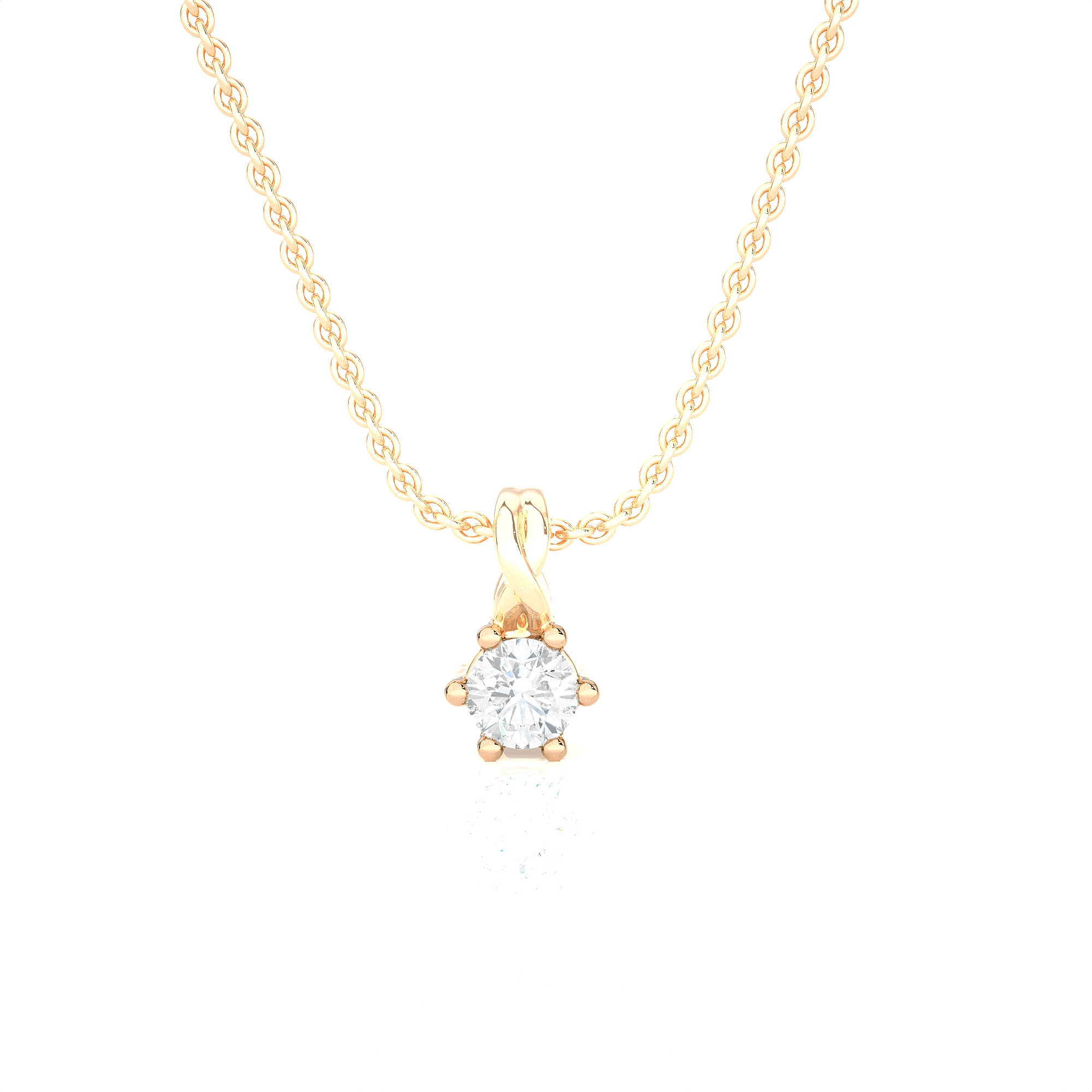 1/2  ctw Round Lab Grown Diamond Solitaire Pendant