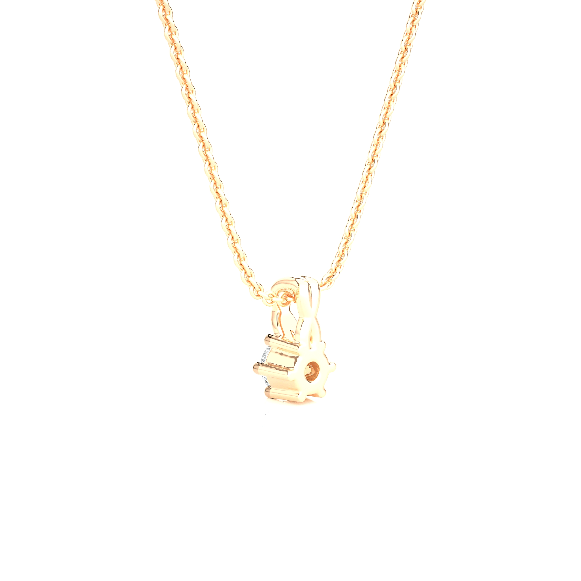 1/2  ctw Round Lab Grown Diamond Solitaire Pendant