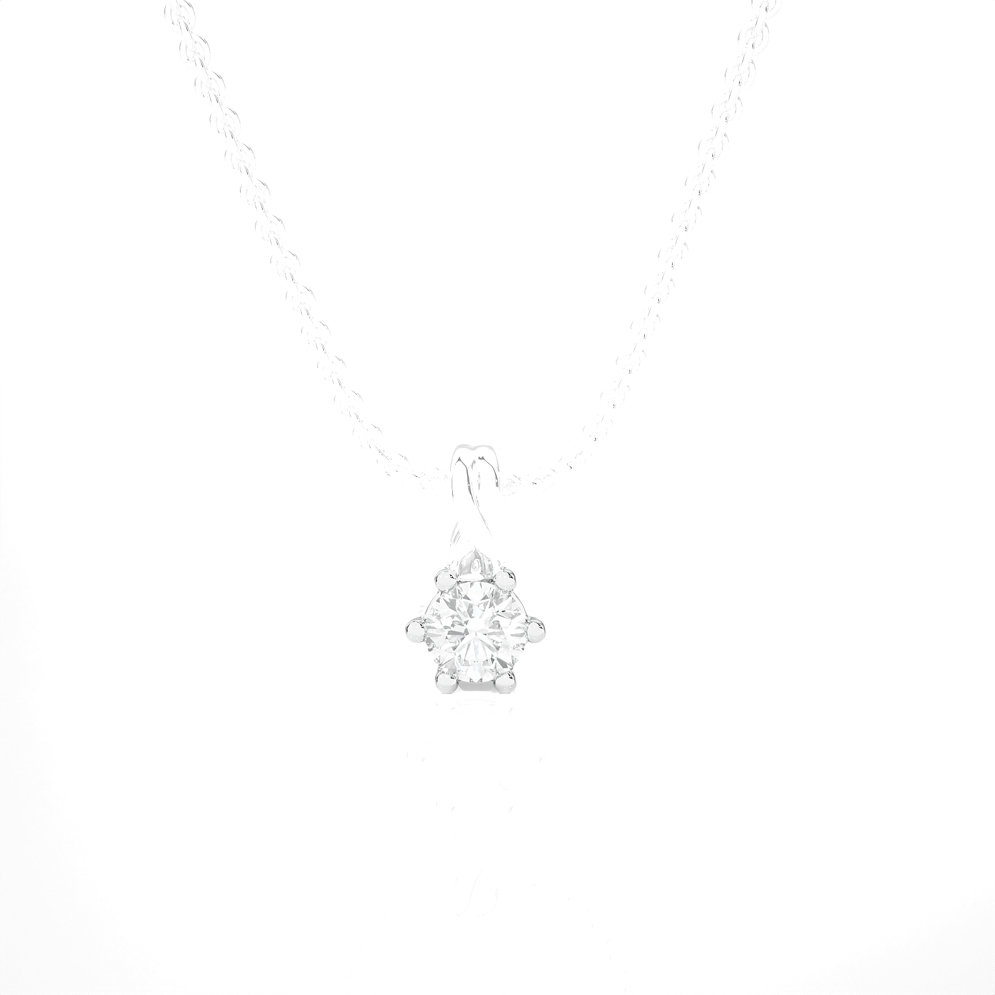 1/2  ctw Round Lab Grown Diamond Solitaire Pendant