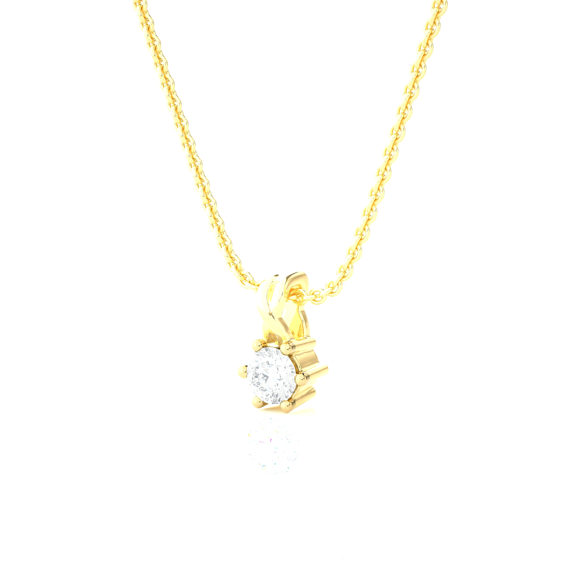 1/2  ctw Round Lab Grown Diamond Solitaire Pendant