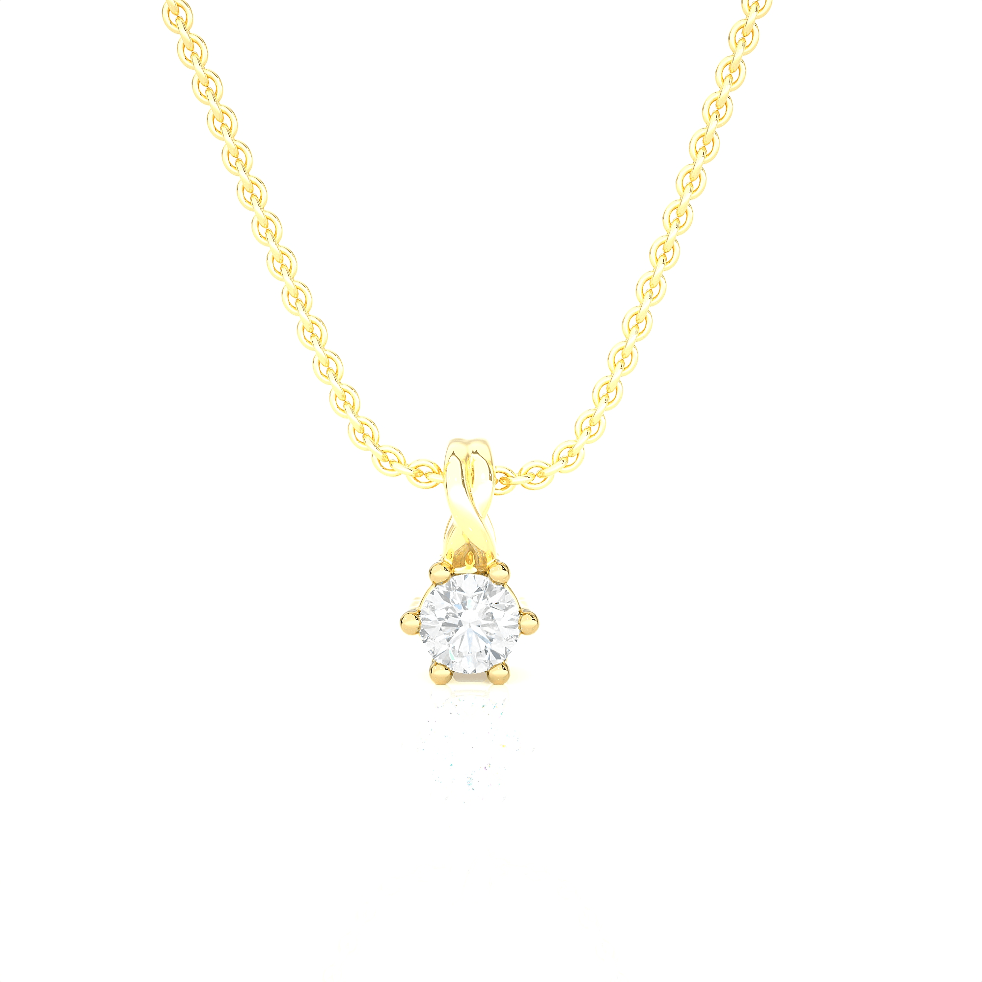 1/2  ctw Round Lab Grown Diamond Solitaire Pendant