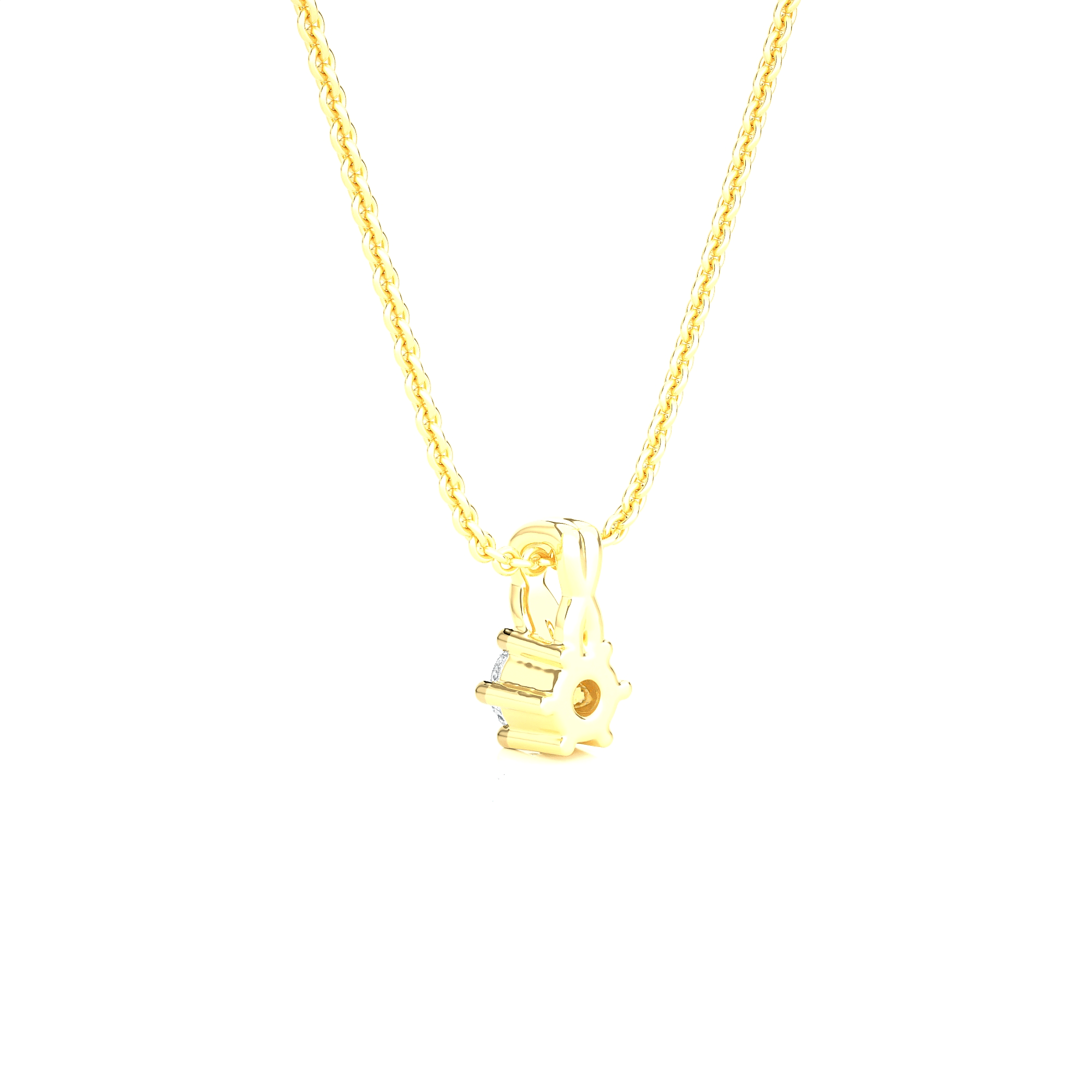 1/2  ctw Round Lab Grown Diamond Solitaire Pendant