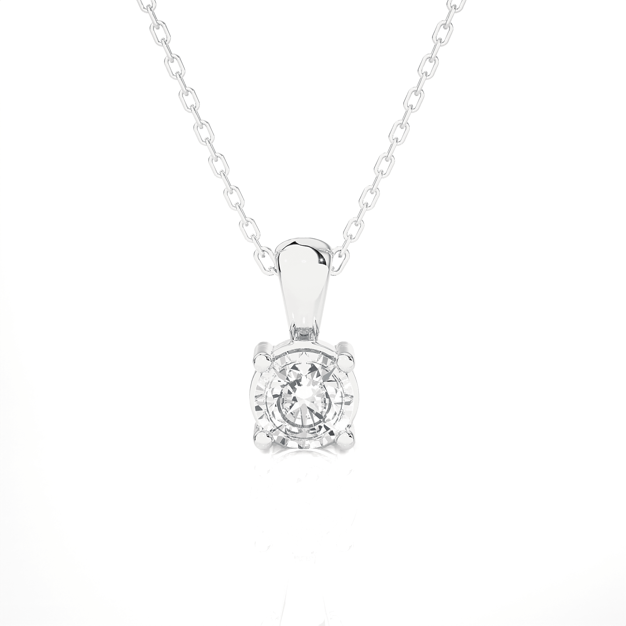 1/5  ctw Round Lab Grown Diamond Solitaire Pendant