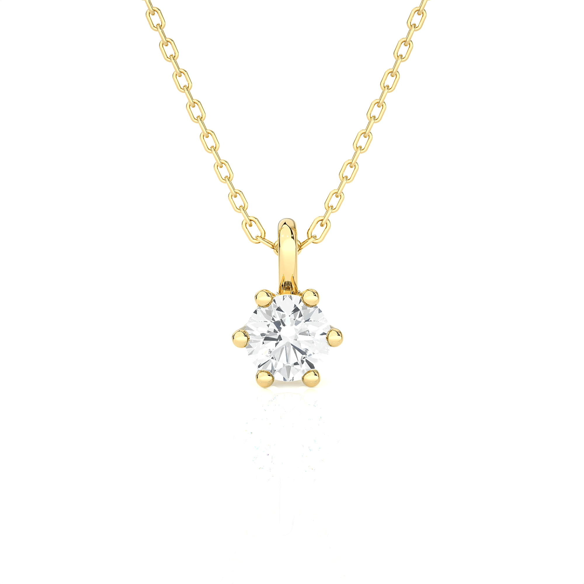 1/3  ctw Round Lab Grown Diamond Solitaire Pendant