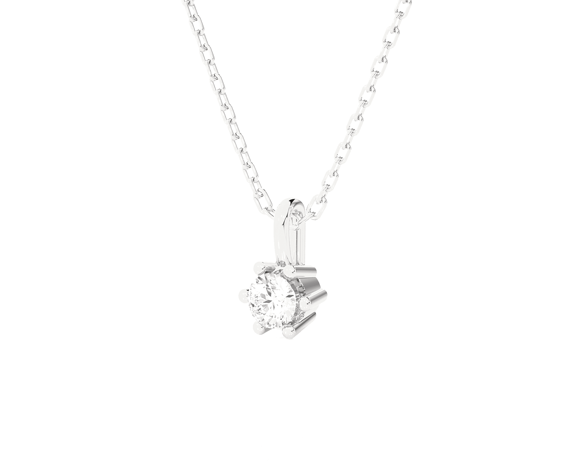 1/10  ctw Round Lab Grown Diamond Solitaire Pendant