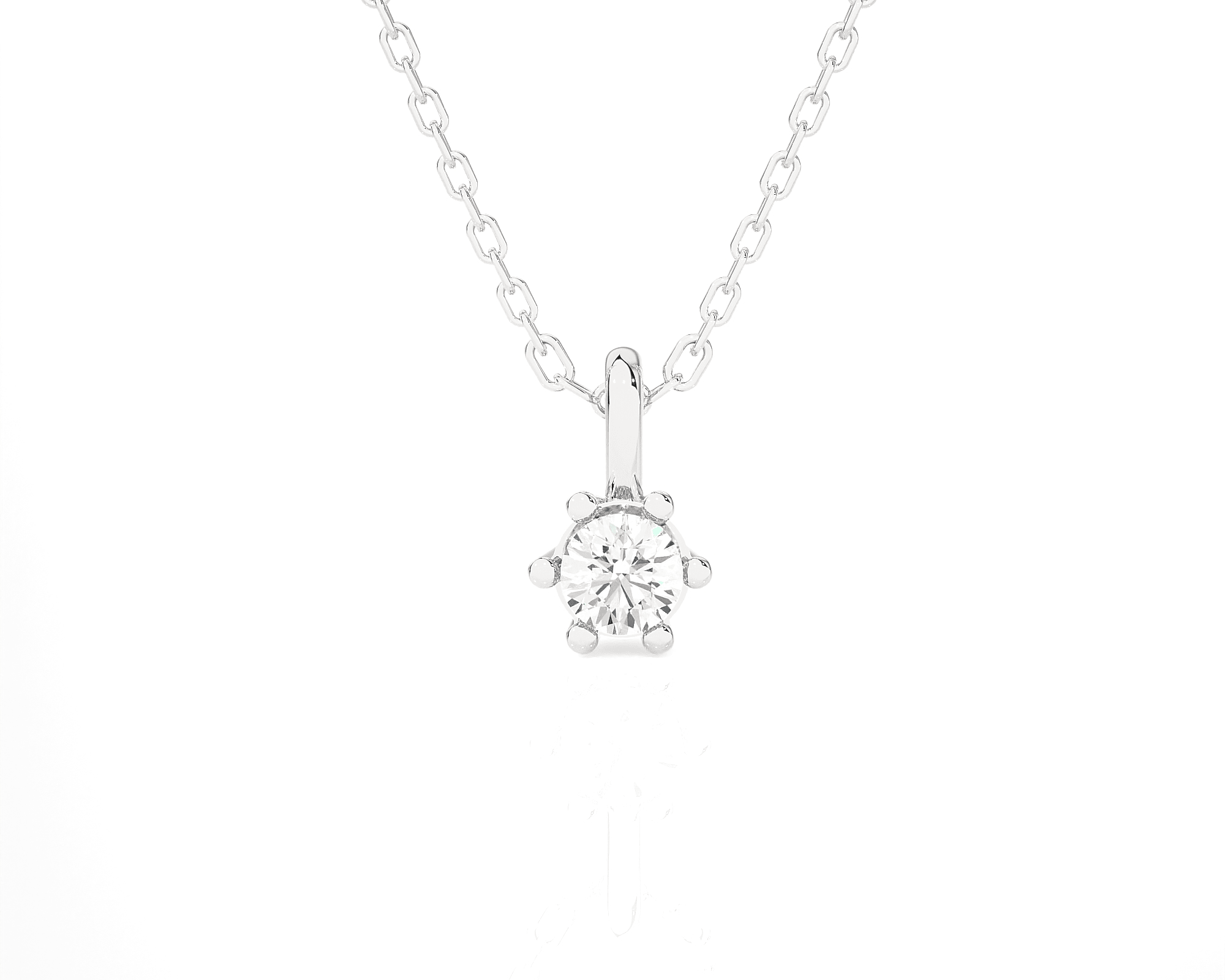 1/10  ctw Round Lab Grown Diamond Solitaire Pendant