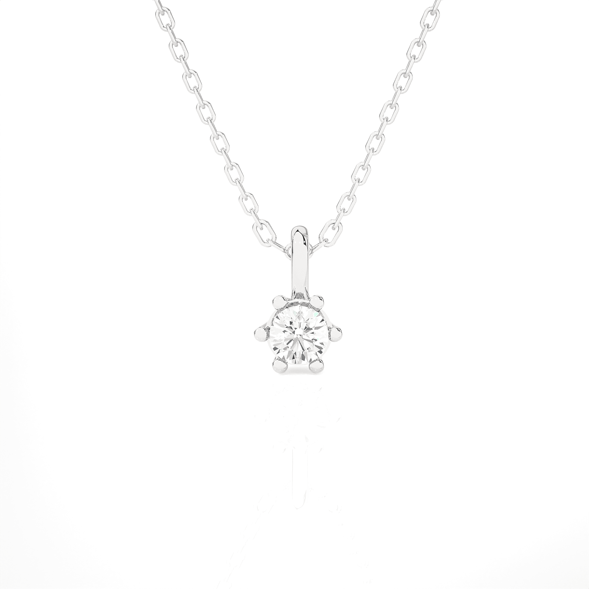 1/10  ctw Round Lab Grown Diamond Solitaire Pendant