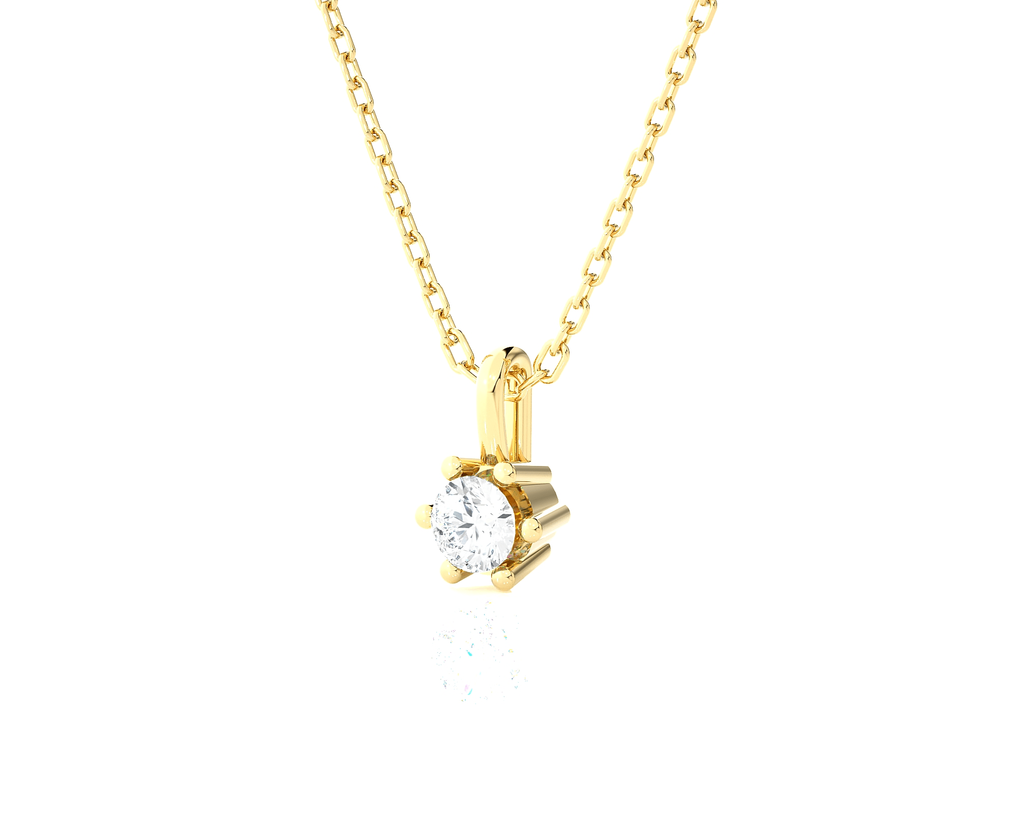 1/10  ctw Round Lab Grown Diamond Solitaire Pendant