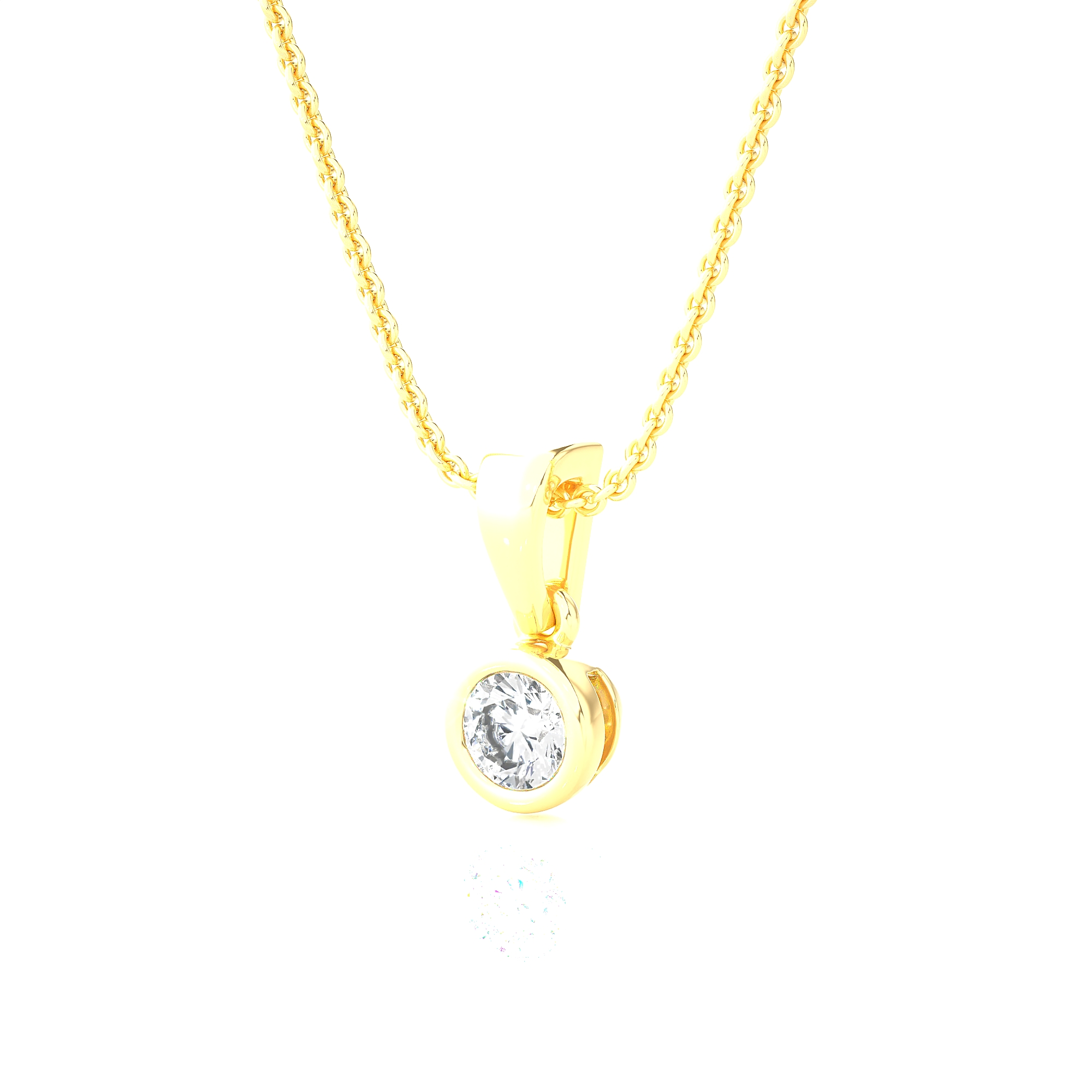 1/6  ctw Round Lab Grown Diamond Solitaire Pendant