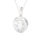 Round Lab Grown Diamond Solitaire Pendant