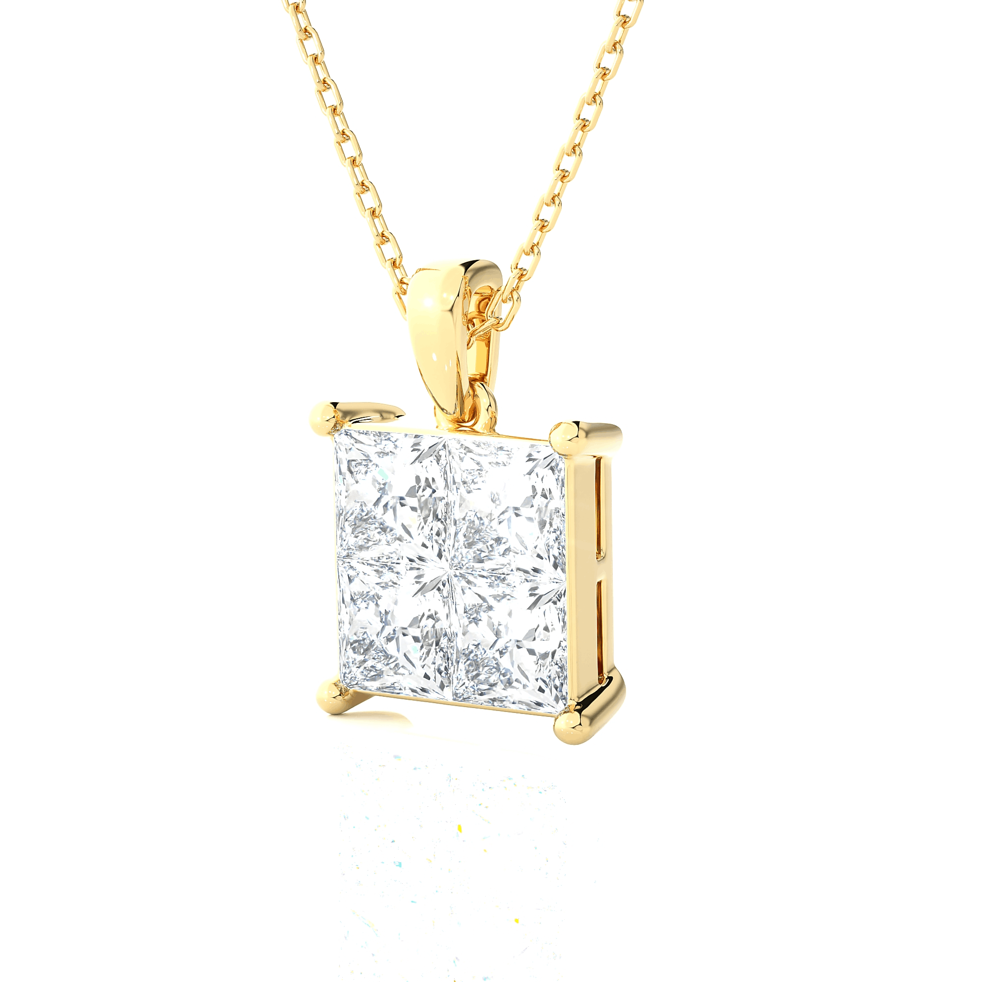 Round Lab Grown Diamond Solitaire Pendant