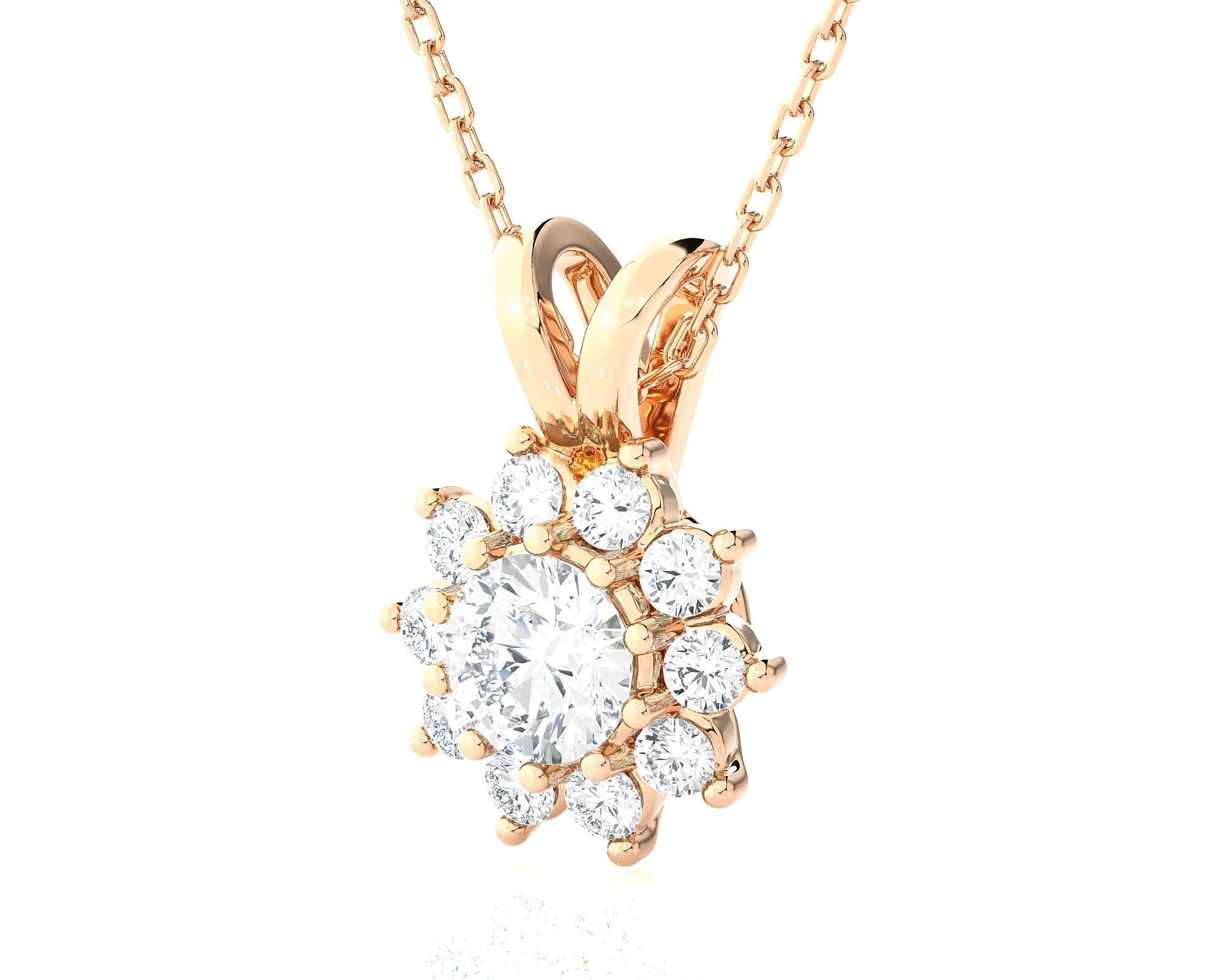 Round Lab Grown Diamond Fashion Pendant