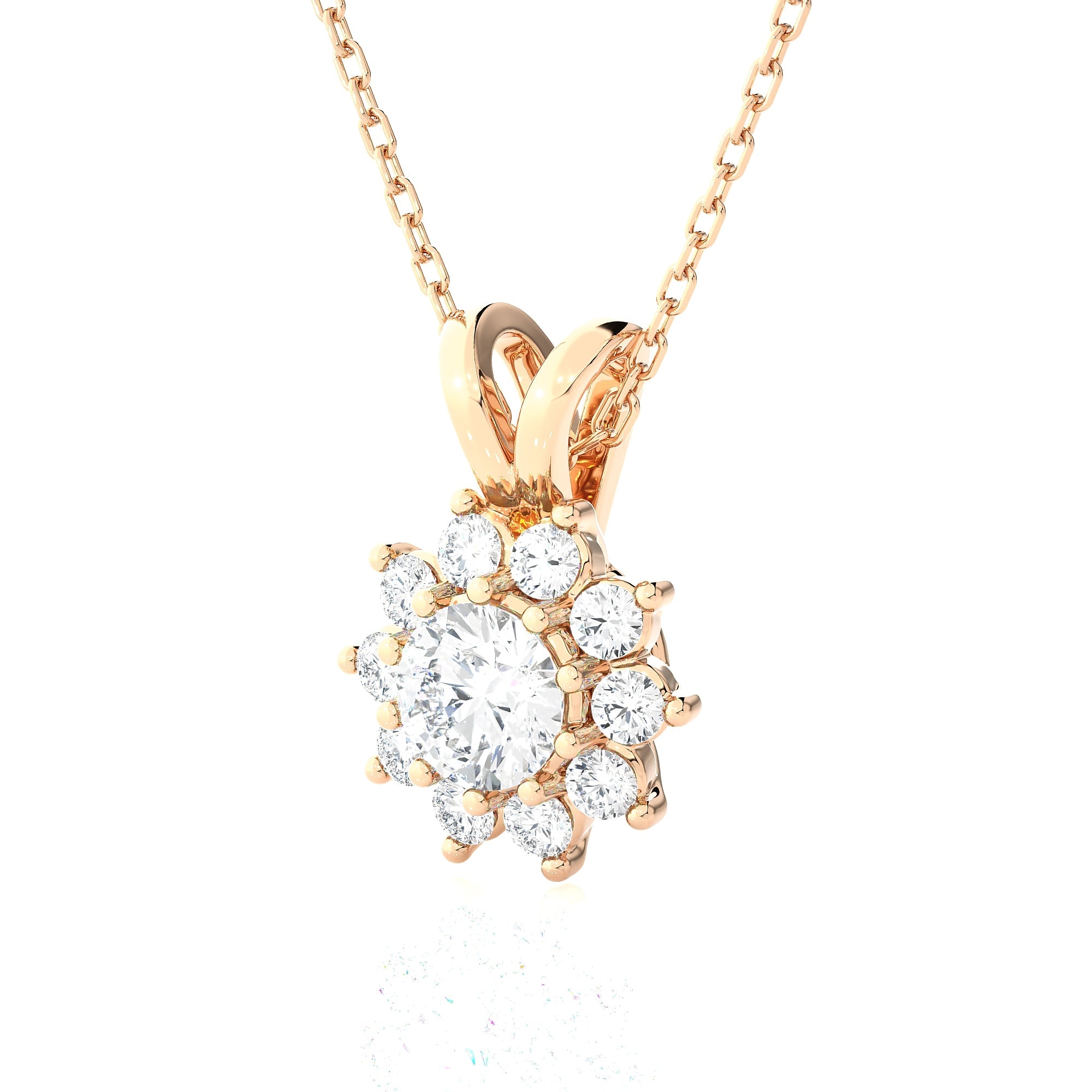 Round Lab Grown Diamond Fashion Pendant