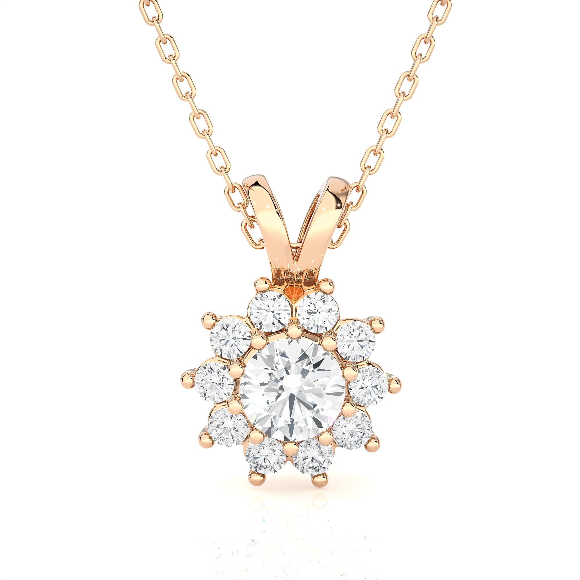 Round Lab Grown Diamond Fashion Pendant