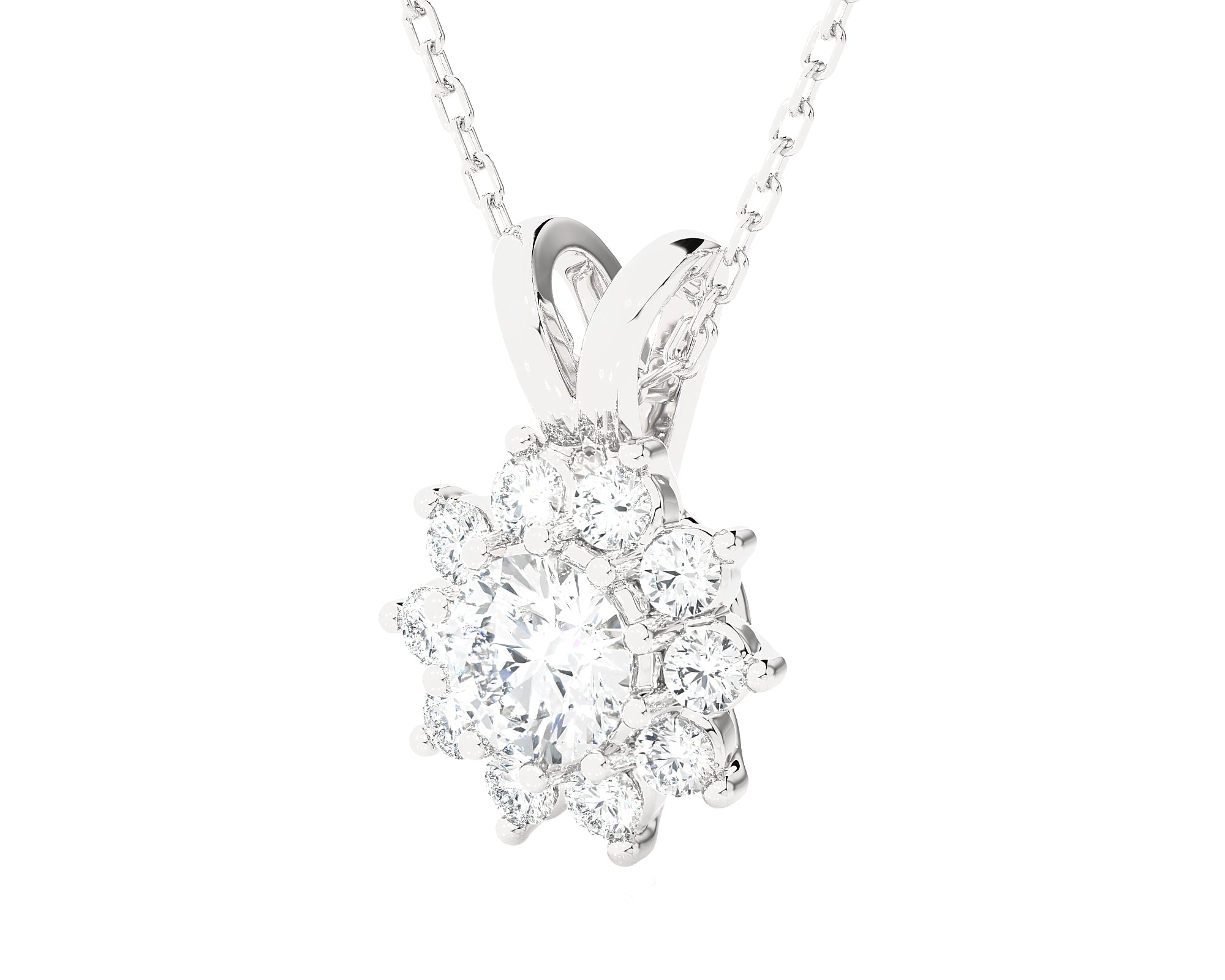 Round Lab Grown Diamond Fashion Pendant