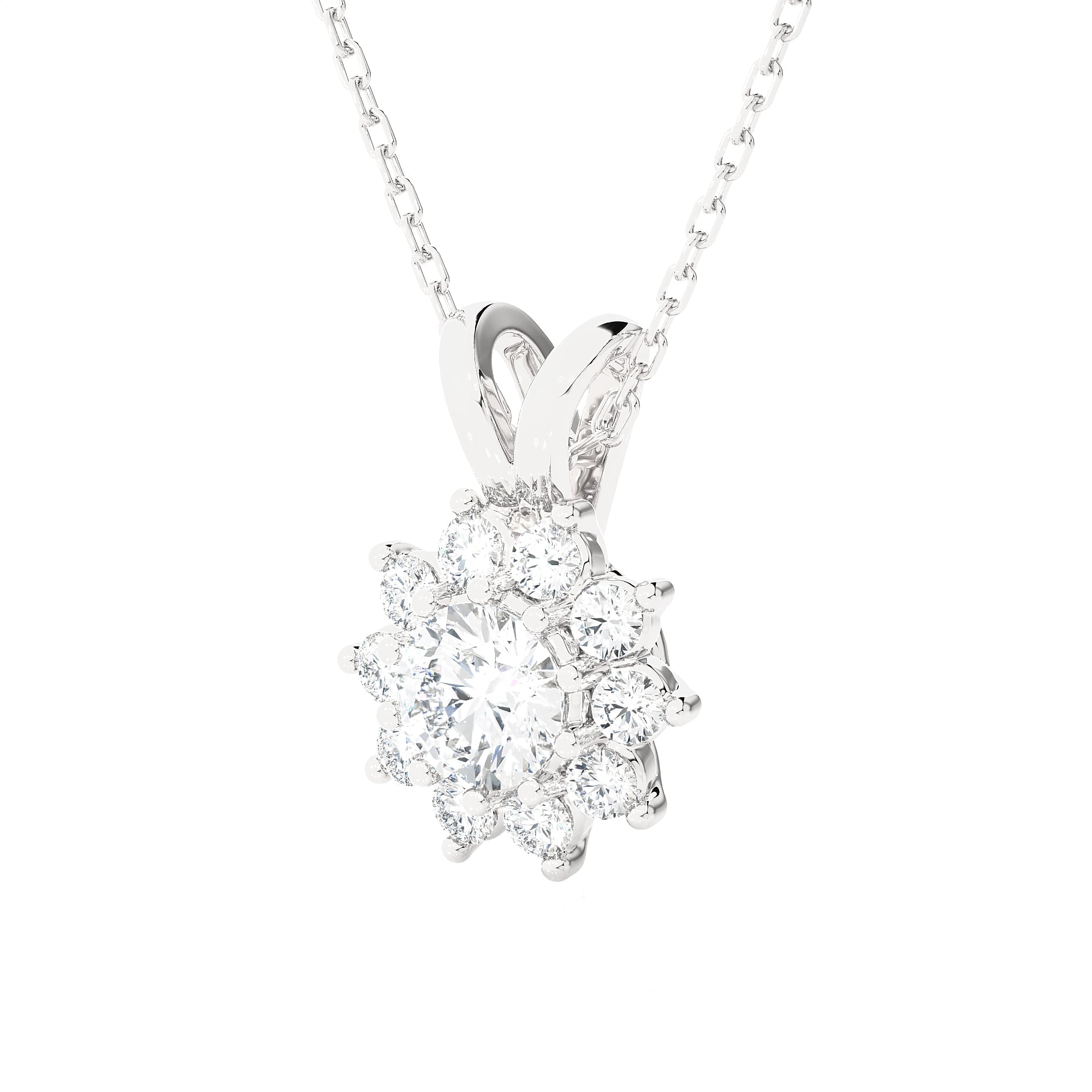 Round Lab Grown Diamond Fashion Pendant