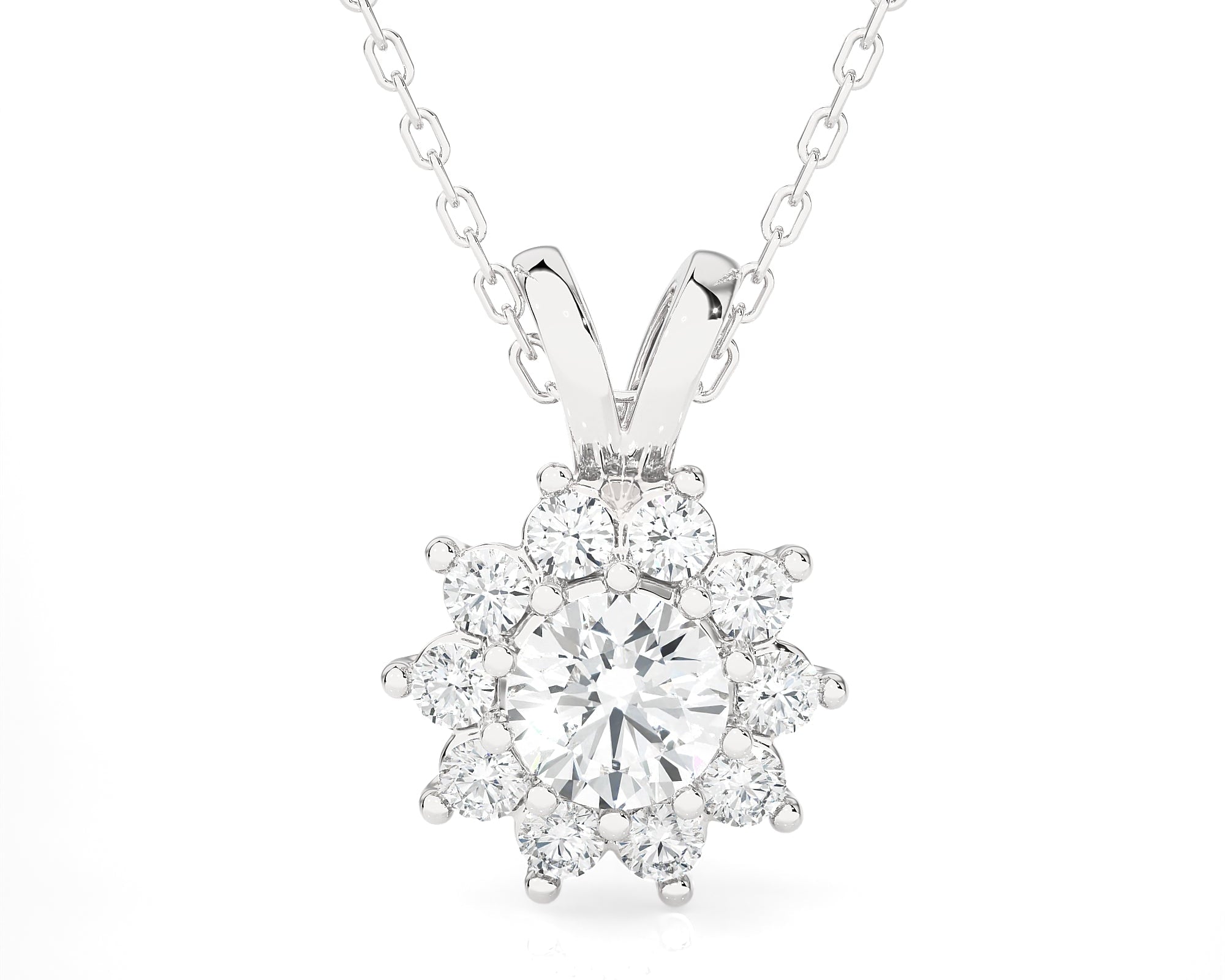 Round Lab Grown Diamond Fashion Pendant