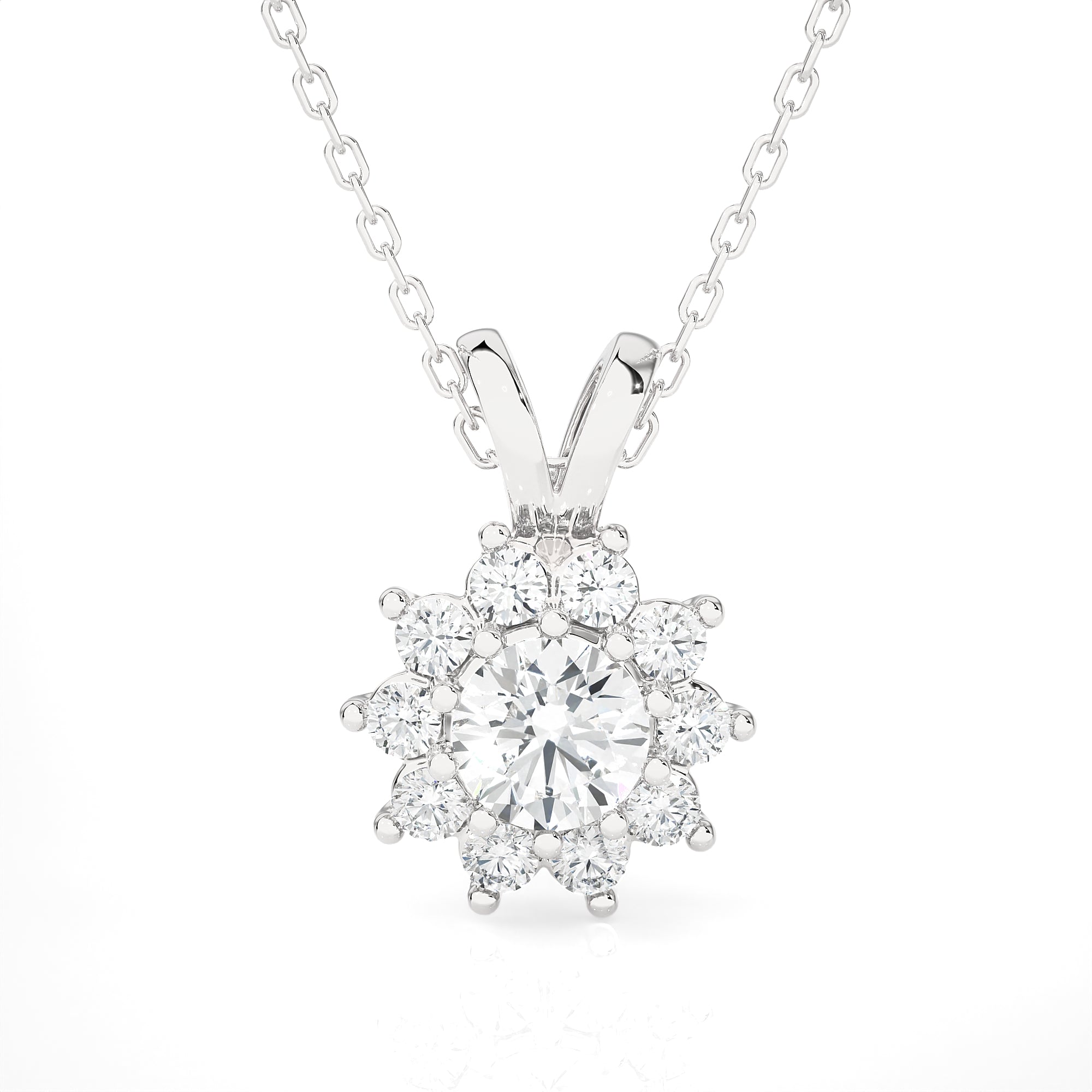 Round Lab Grown Diamond Fashion Pendant
