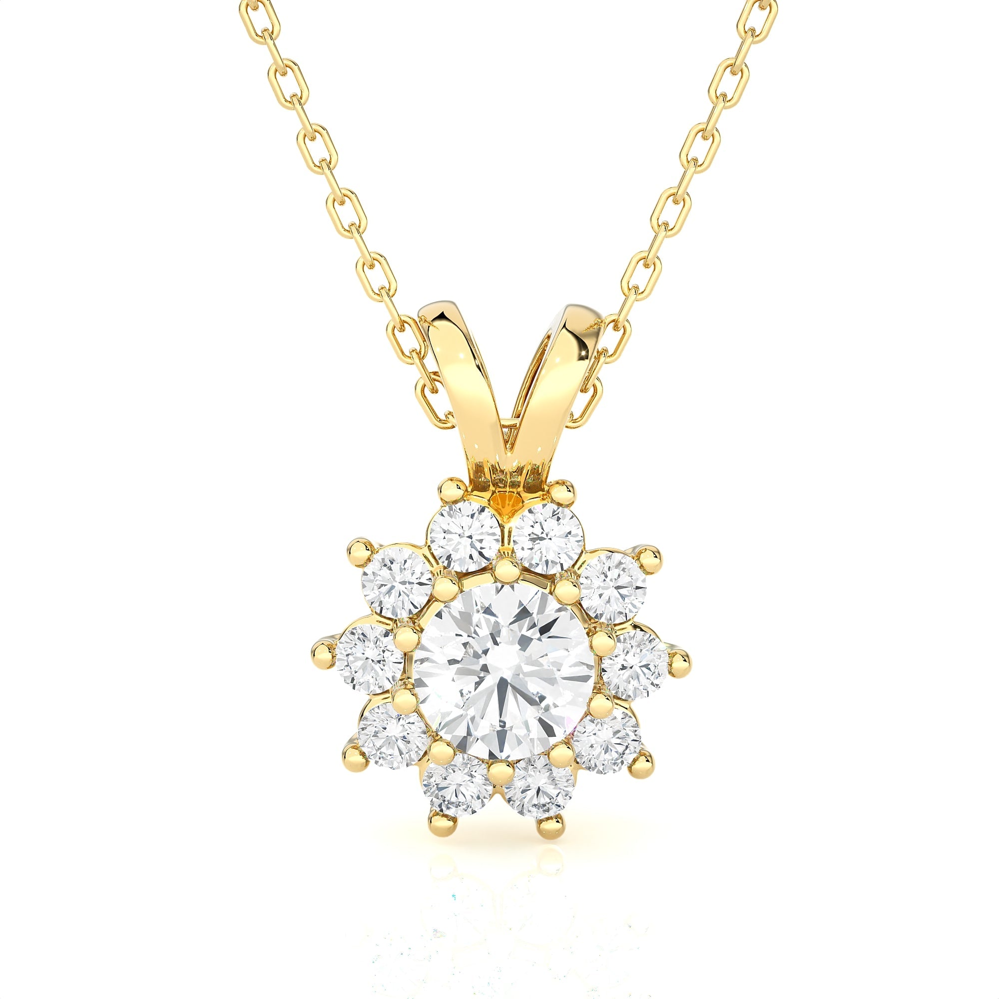 Round Lab Grown Diamond Fashion Pendant