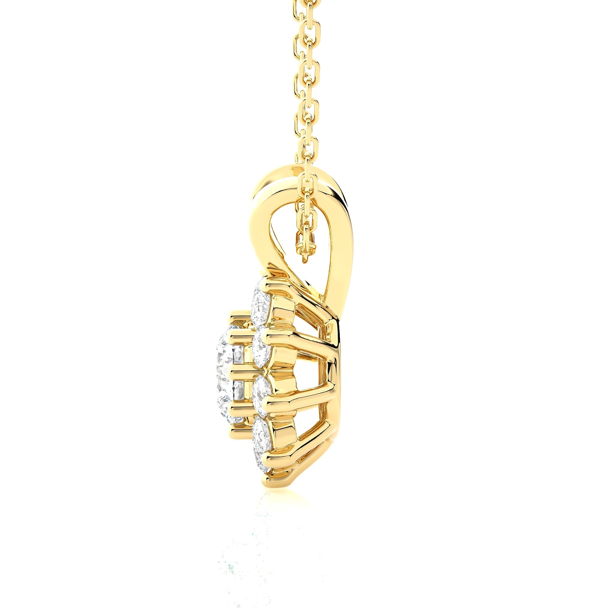 Round Lab Grown Diamond Fashion Pendant