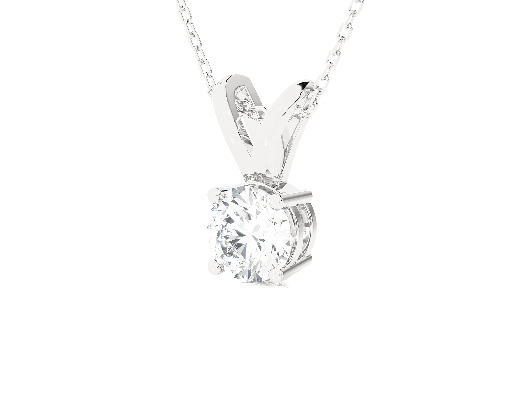 3/4  ctw Round Lab Grown Diamond Solitaire Pendant