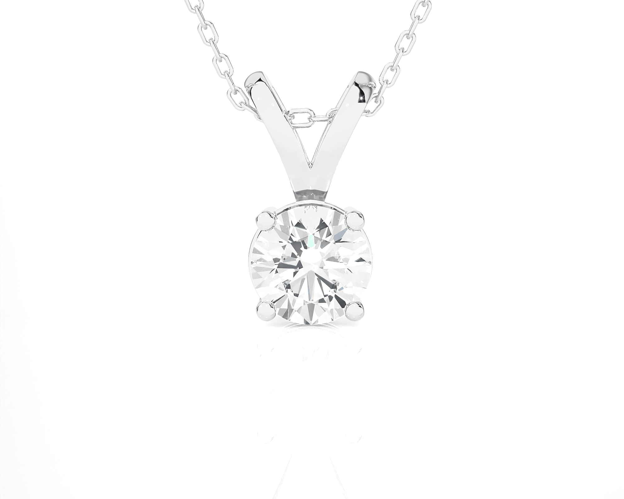 3/4  ctw Round Lab Grown Diamond Solitaire Pendant