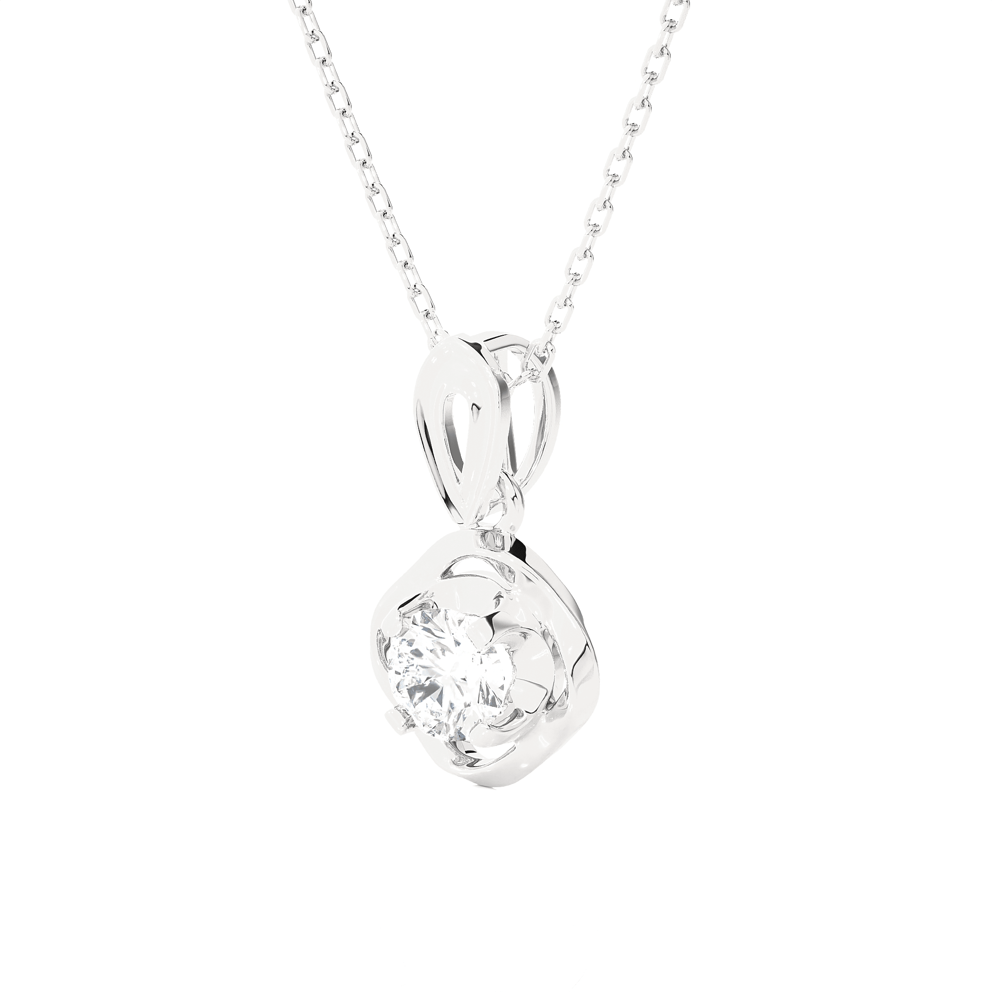 1/4  ctw Round Lab Grown Diamond Solitaire Pendant
