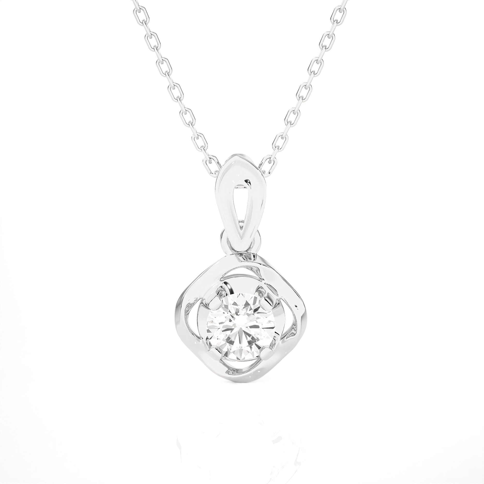1/4  ctw Round Lab Grown Diamond Solitaire Pendant