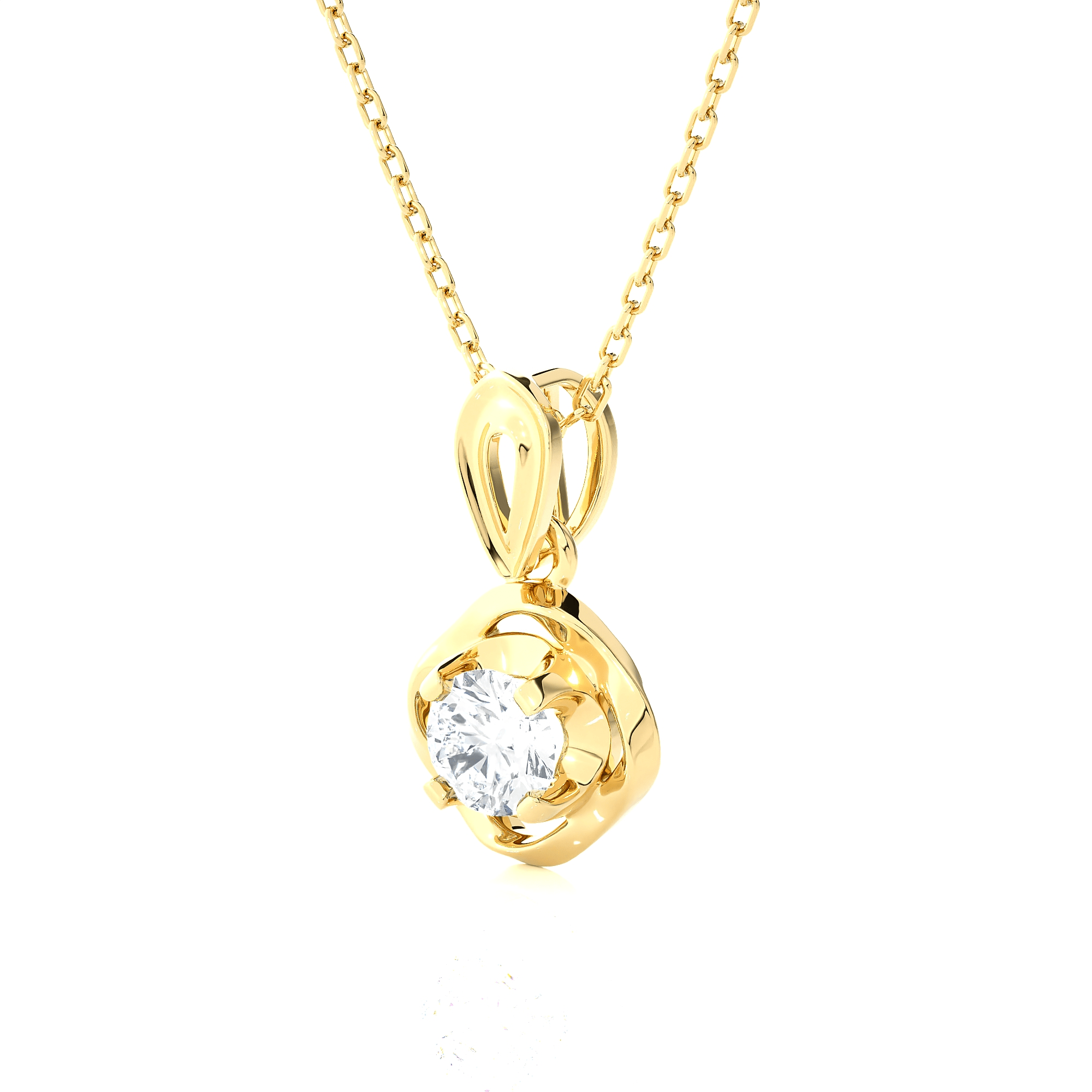 1/4  ctw Round Lab Grown Diamond Solitaire Pendant