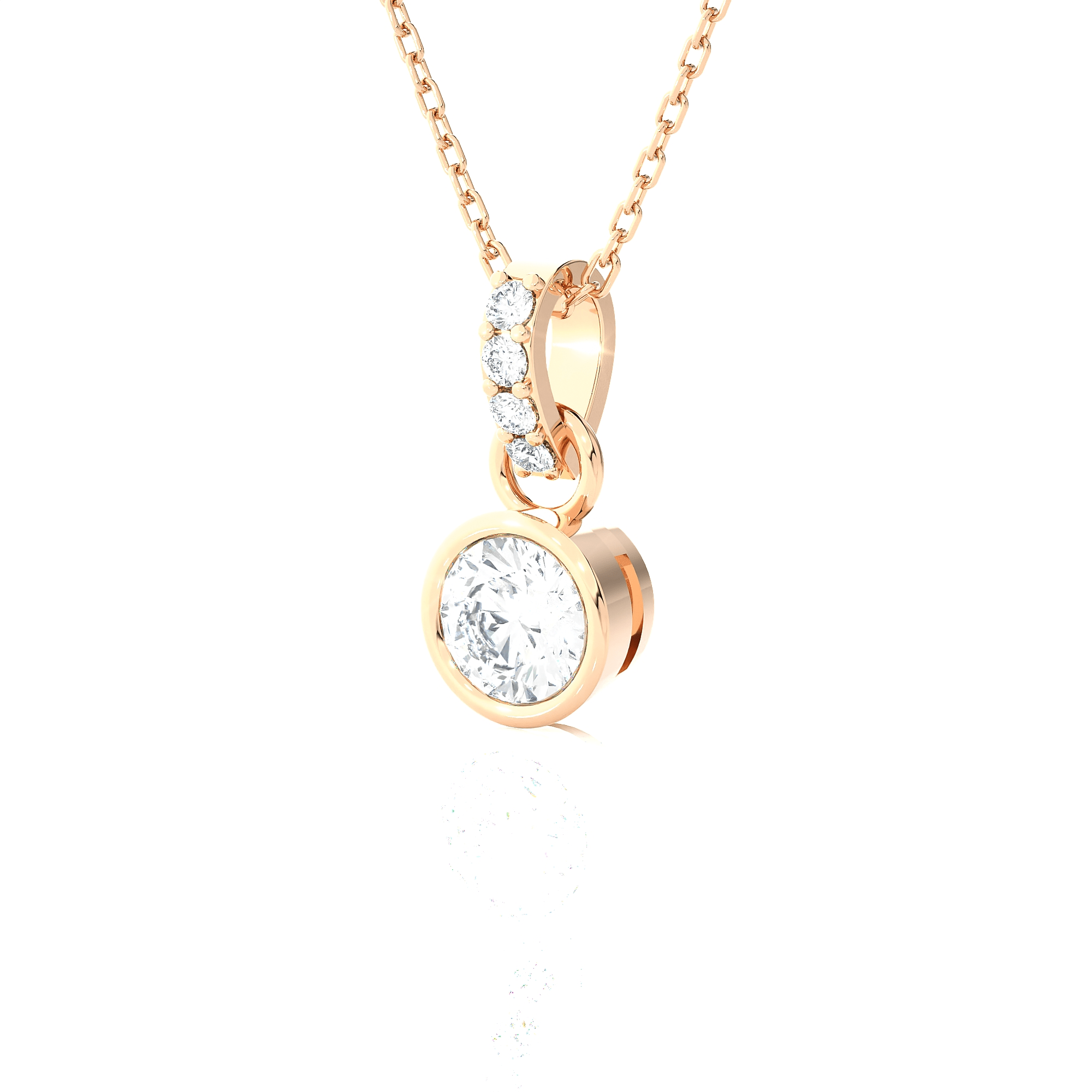 1/2  ctw Round Lab Grown Diamond Solitaire Pendant