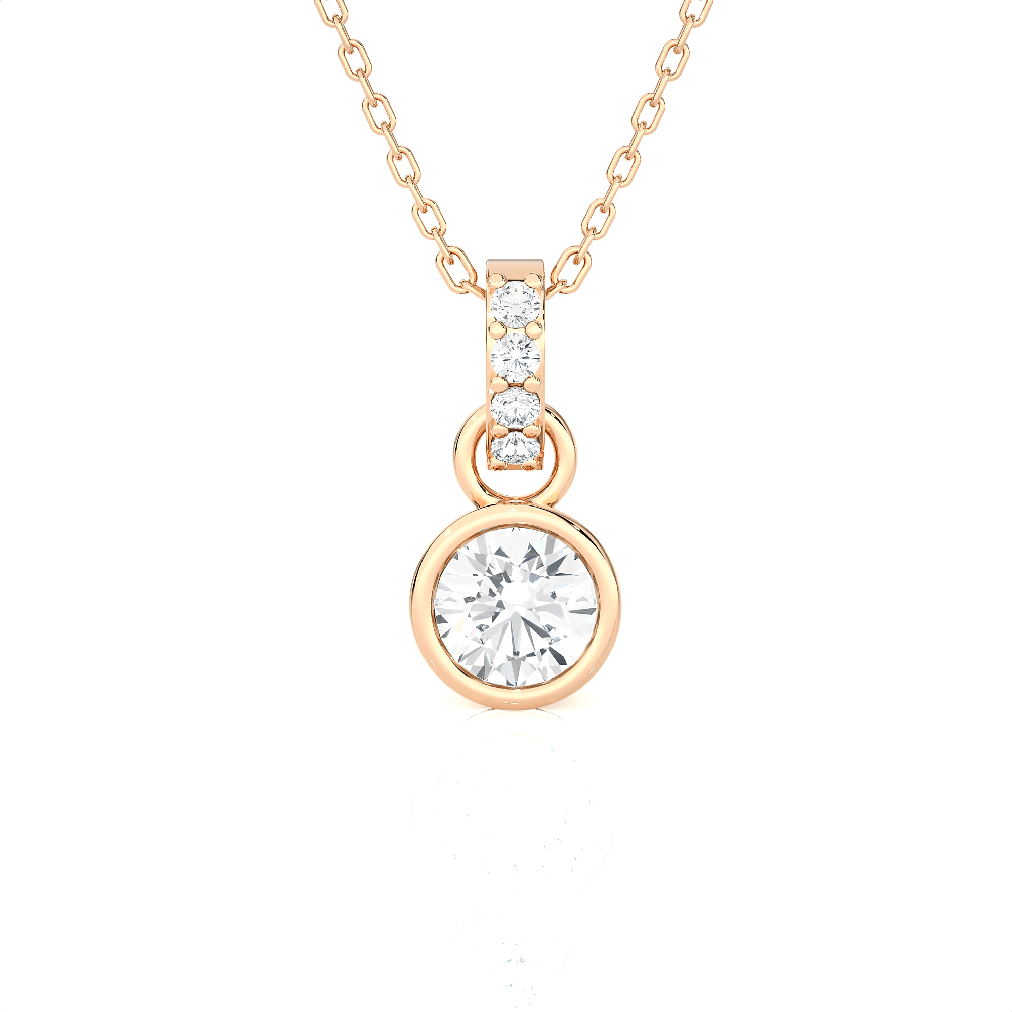 1/2  ctw Round Lab Grown Diamond Solitaire Pendant