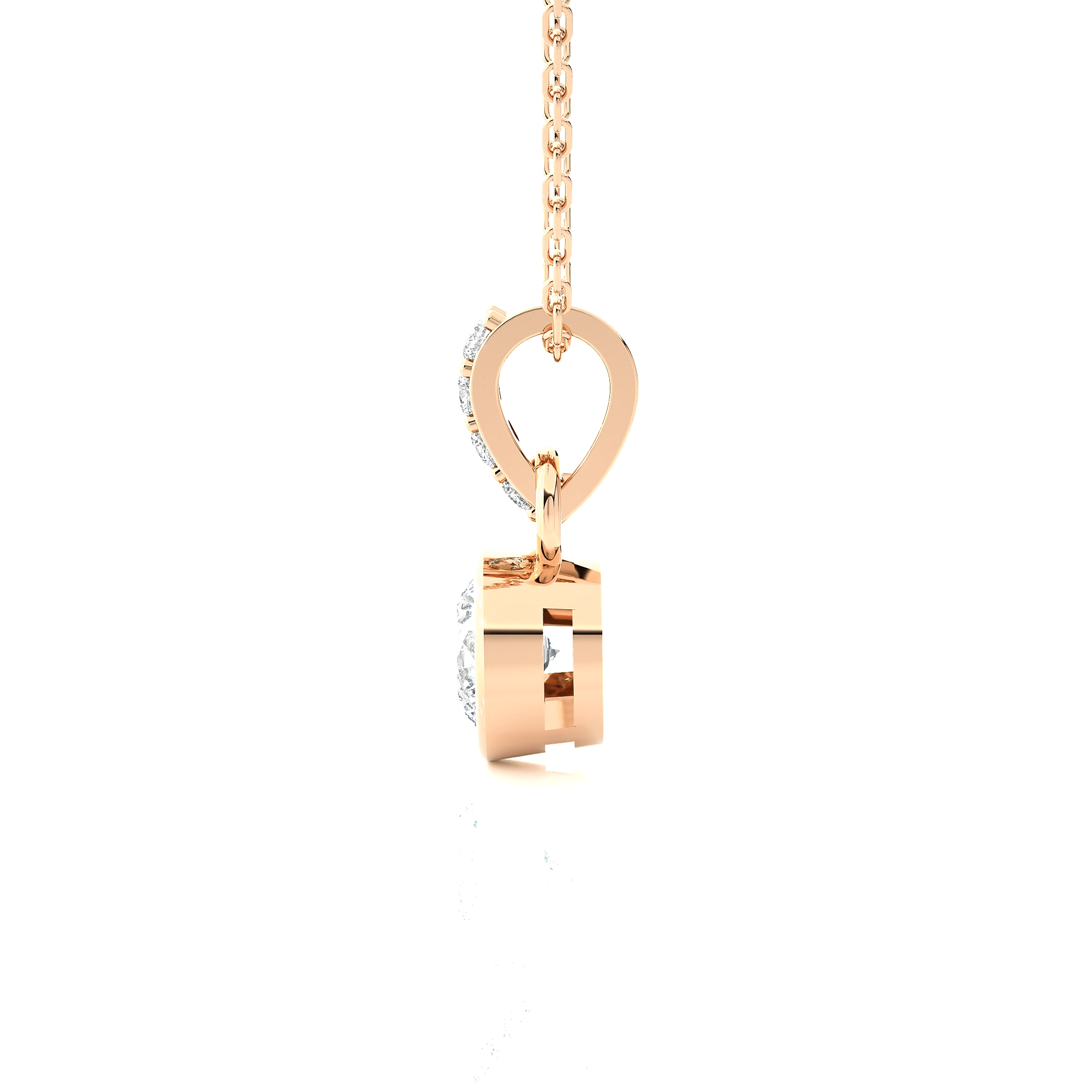 1/2  ctw Round Lab Grown Diamond Solitaire Pendant
