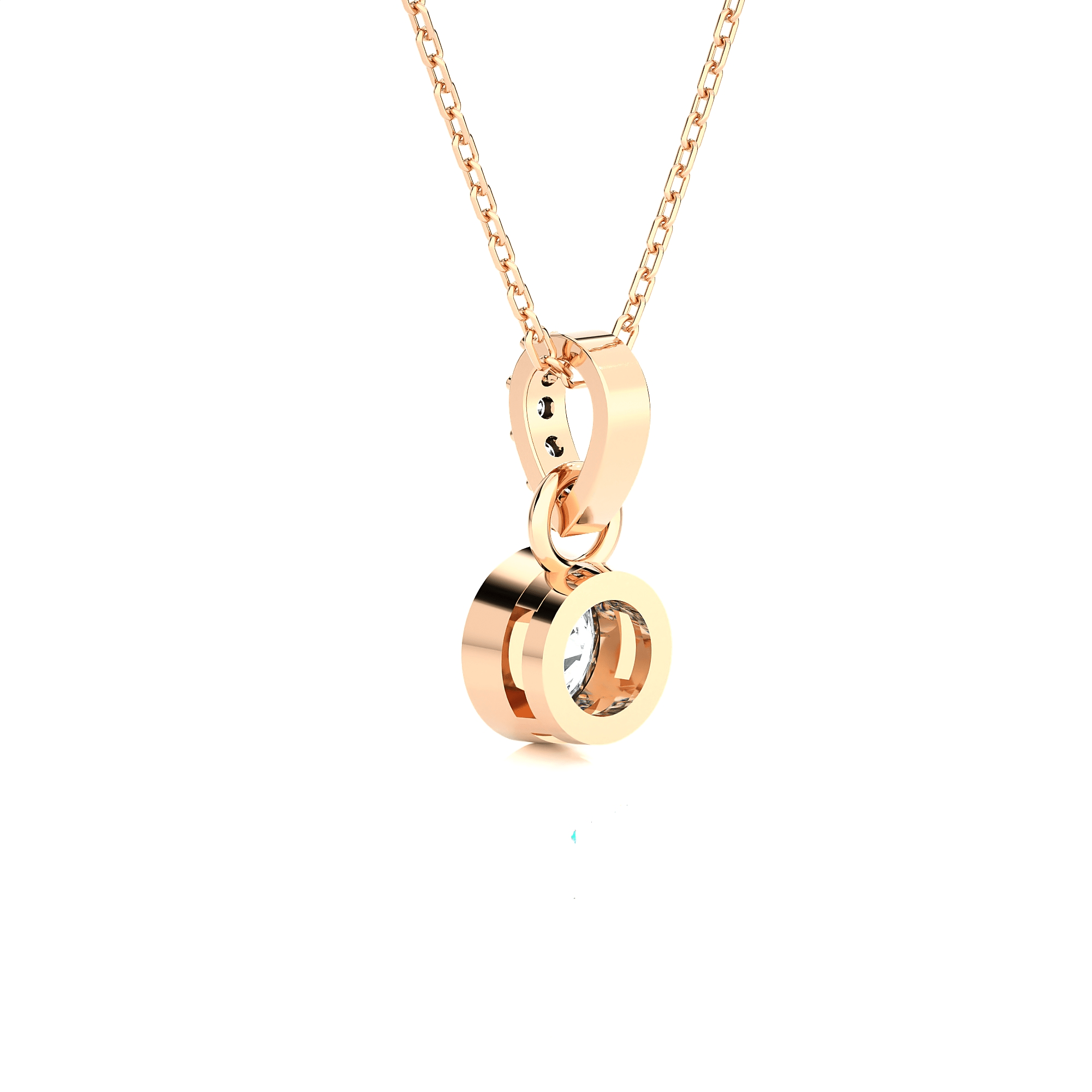 1/2  ctw Round Lab Grown Diamond Solitaire Pendant