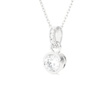 1/2  ctw Round Lab Grown Diamond Solitaire Pendant