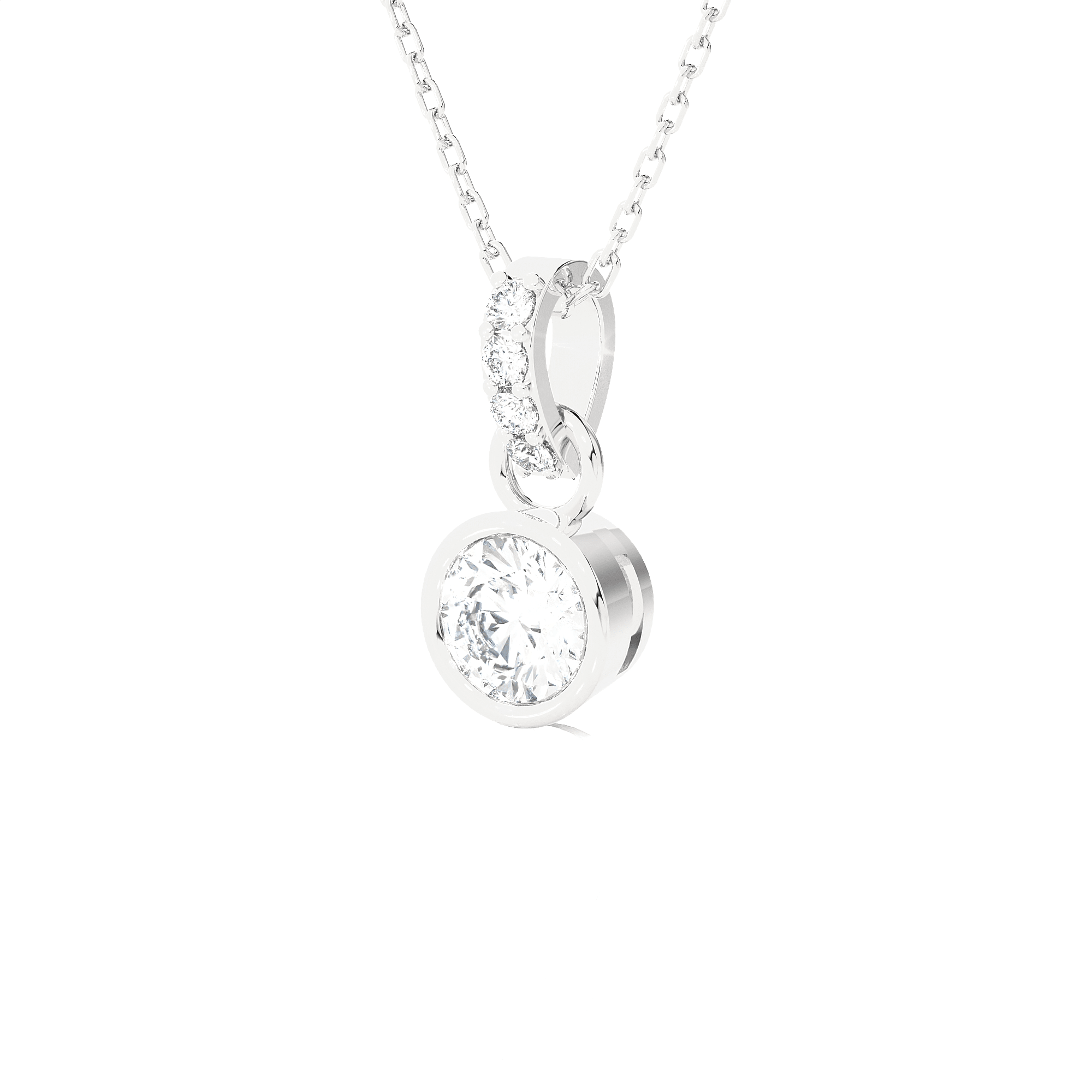 1/2  ctw Round Lab Grown Diamond Solitaire Pendant