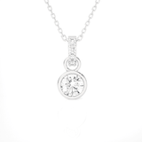 1/2  ctw Round Lab Grown Diamond Solitaire Pendant