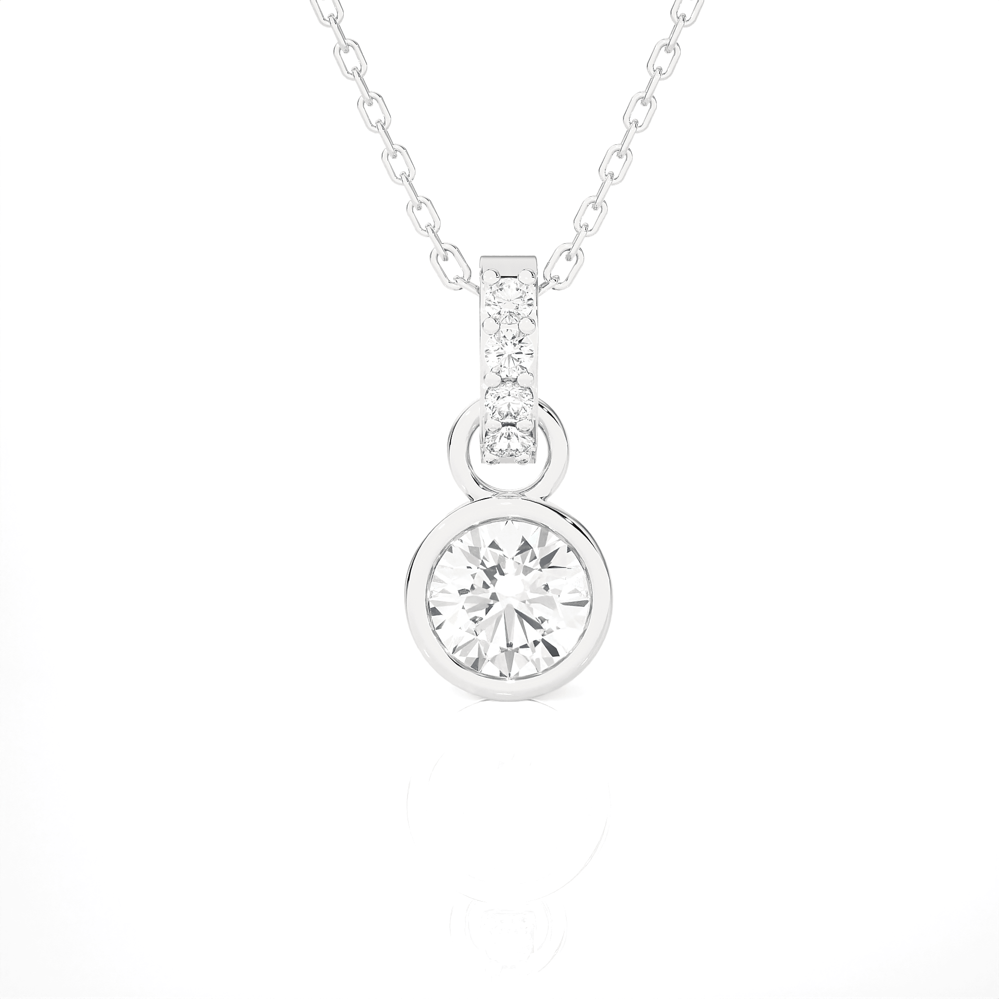1/2  ctw Round Lab Grown Diamond Solitaire Pendant