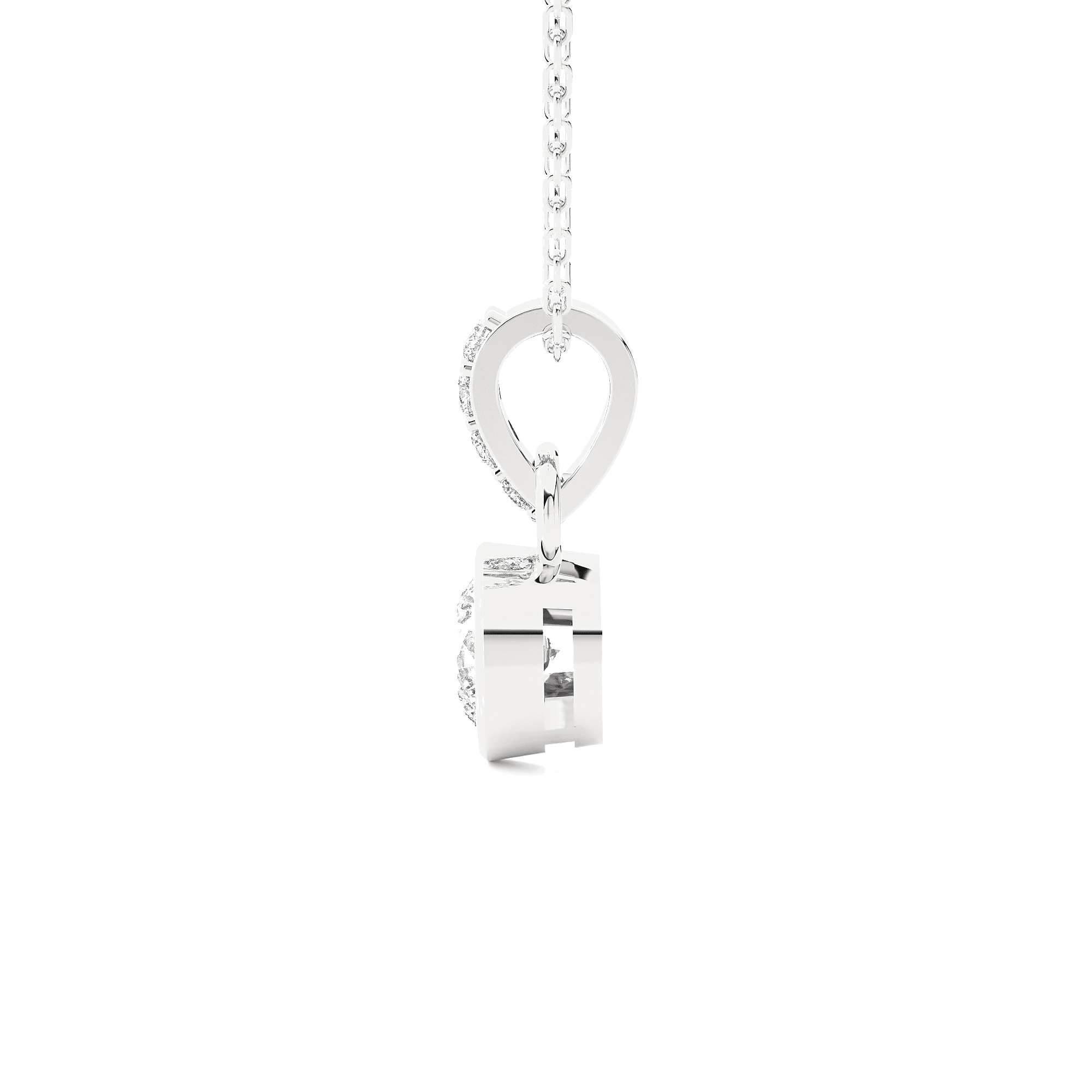 1/2  ctw Round Lab Grown Diamond Solitaire Pendant