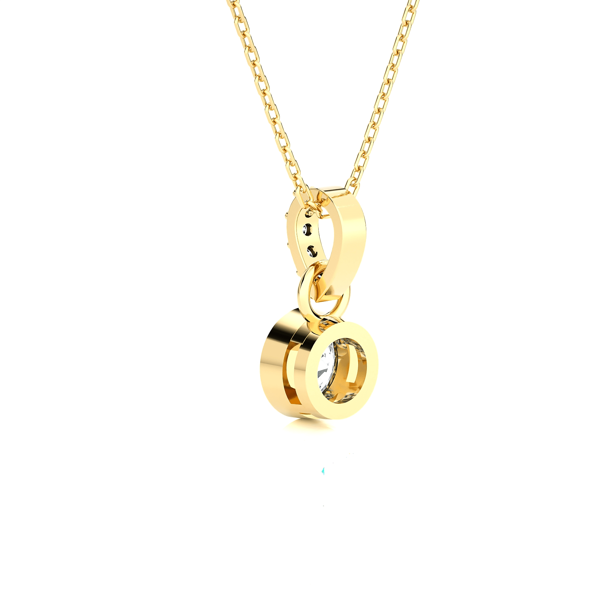 1/2  ctw Round Lab Grown Diamond Solitaire Pendant