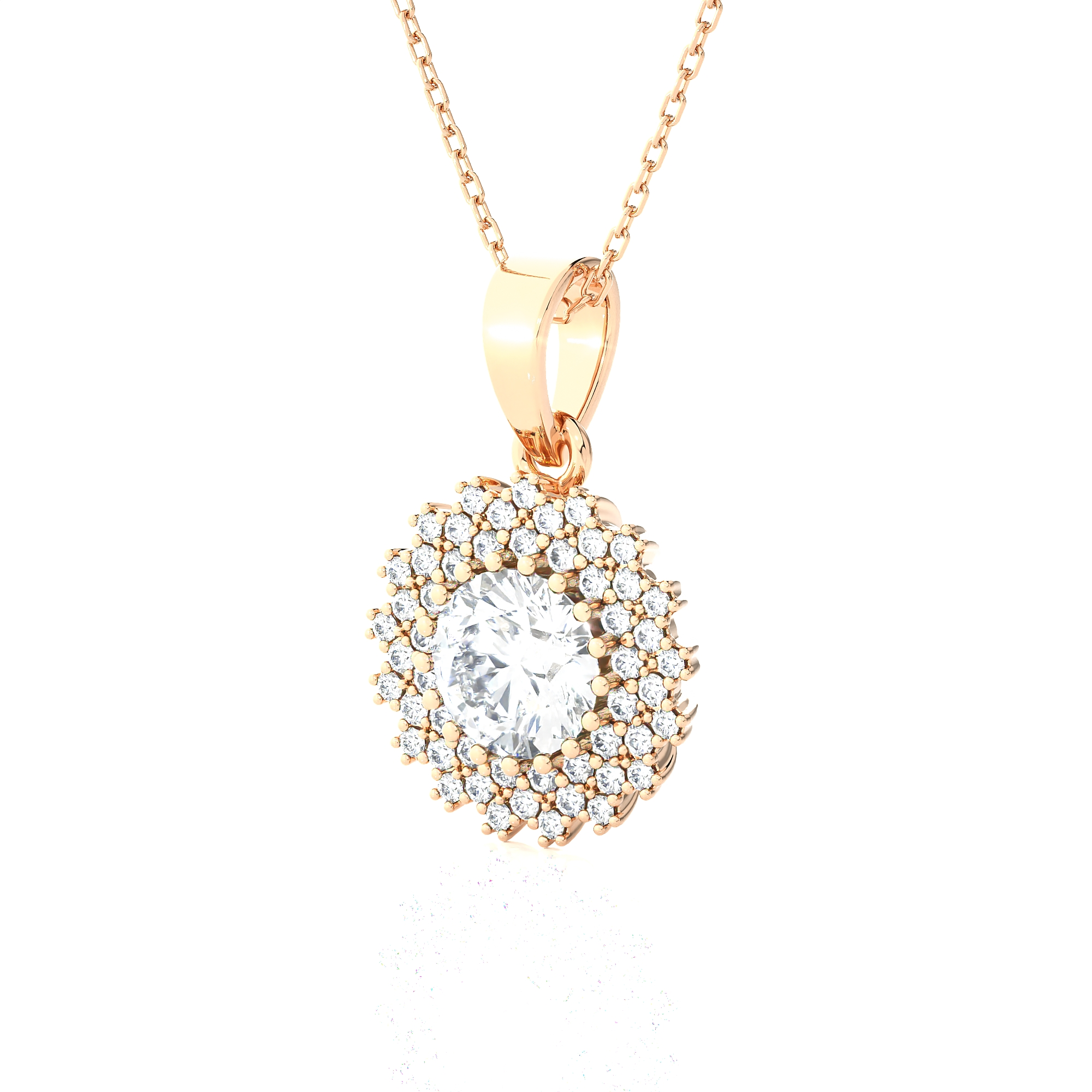 1 1/3 ctw Round Lab Grown Diamond Fashion Pendant