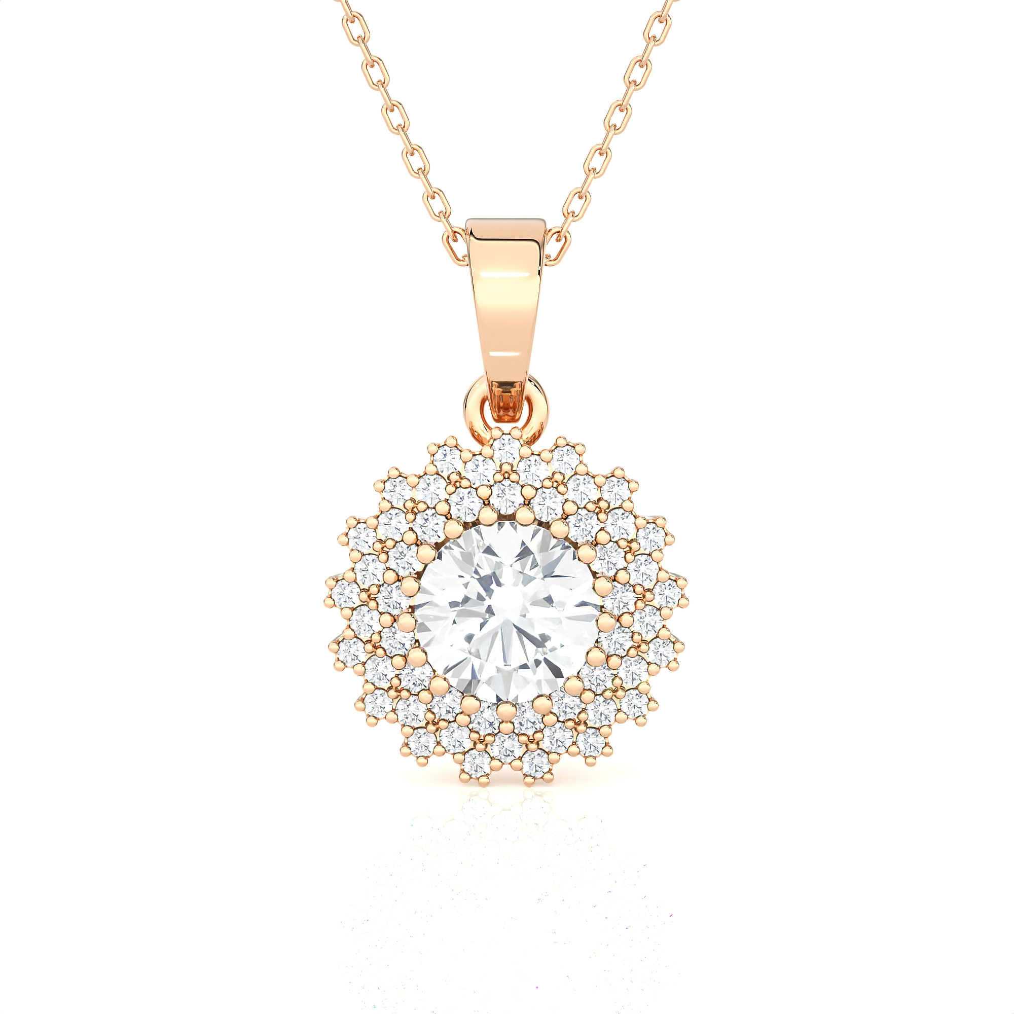 1 1/3 ctw Round Lab Grown Diamond Fashion Pendant