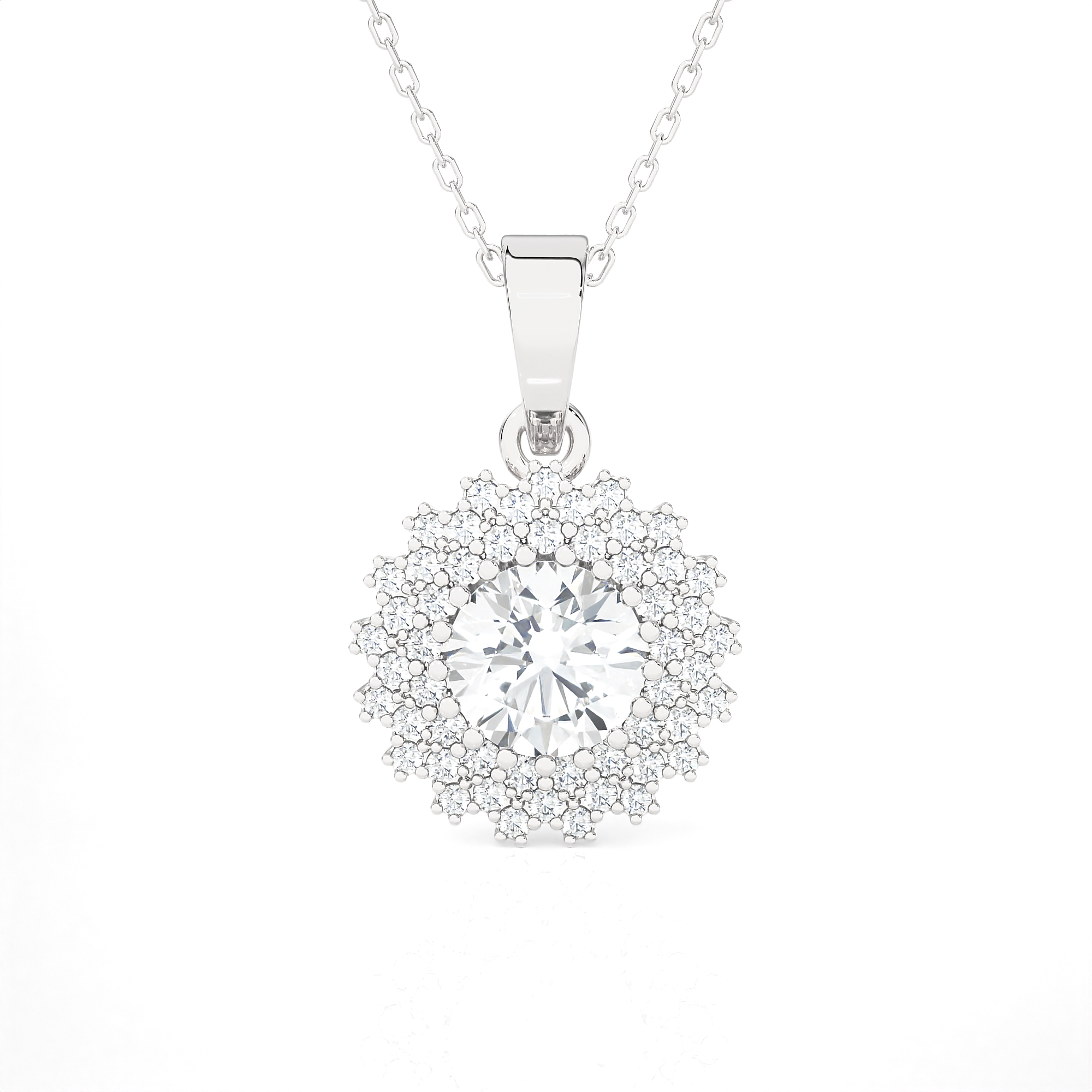 1 1/3 ctw Round Lab Grown Diamond Fashion Pendant