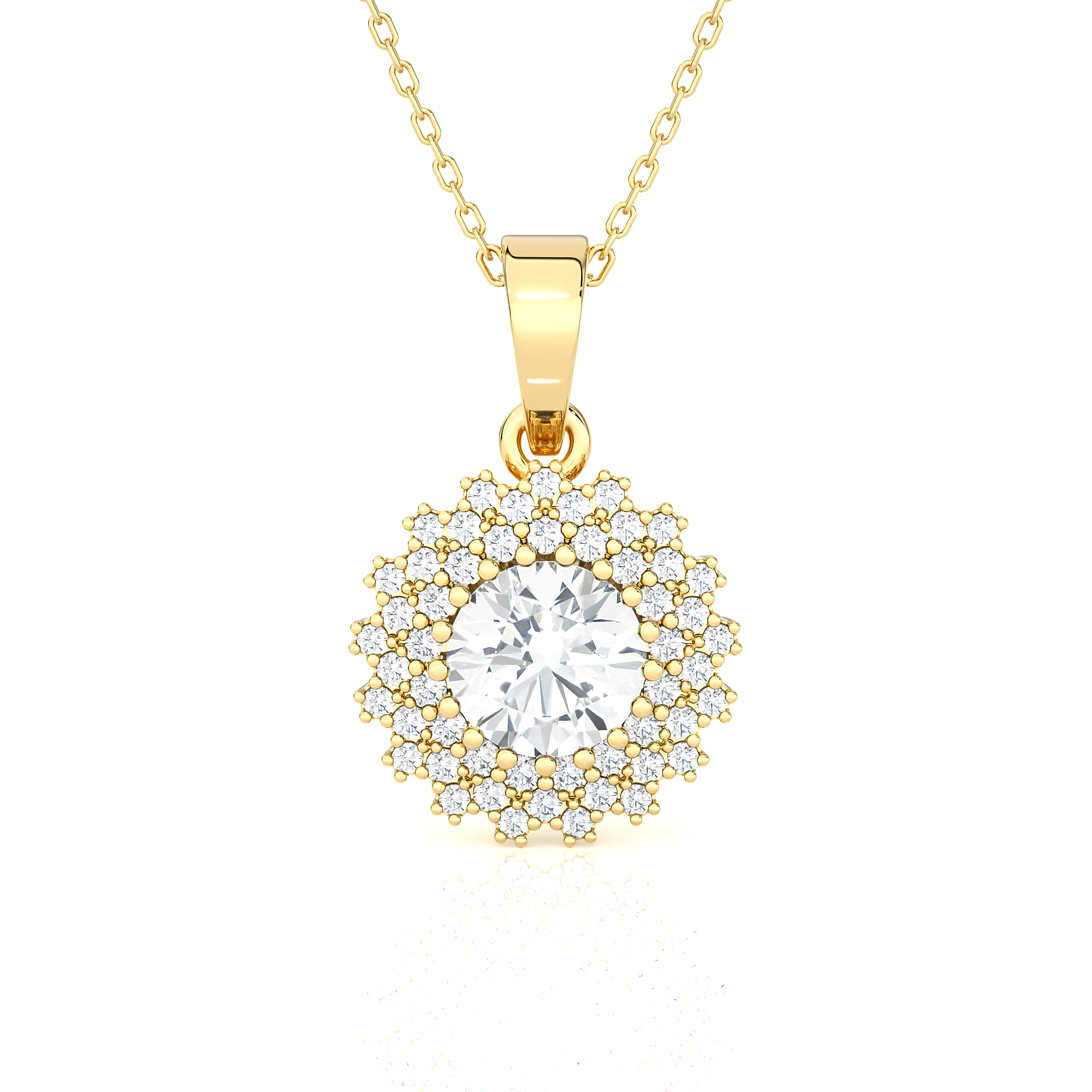 1 1/3 ctw Round Lab Grown Diamond Fashion Pendant