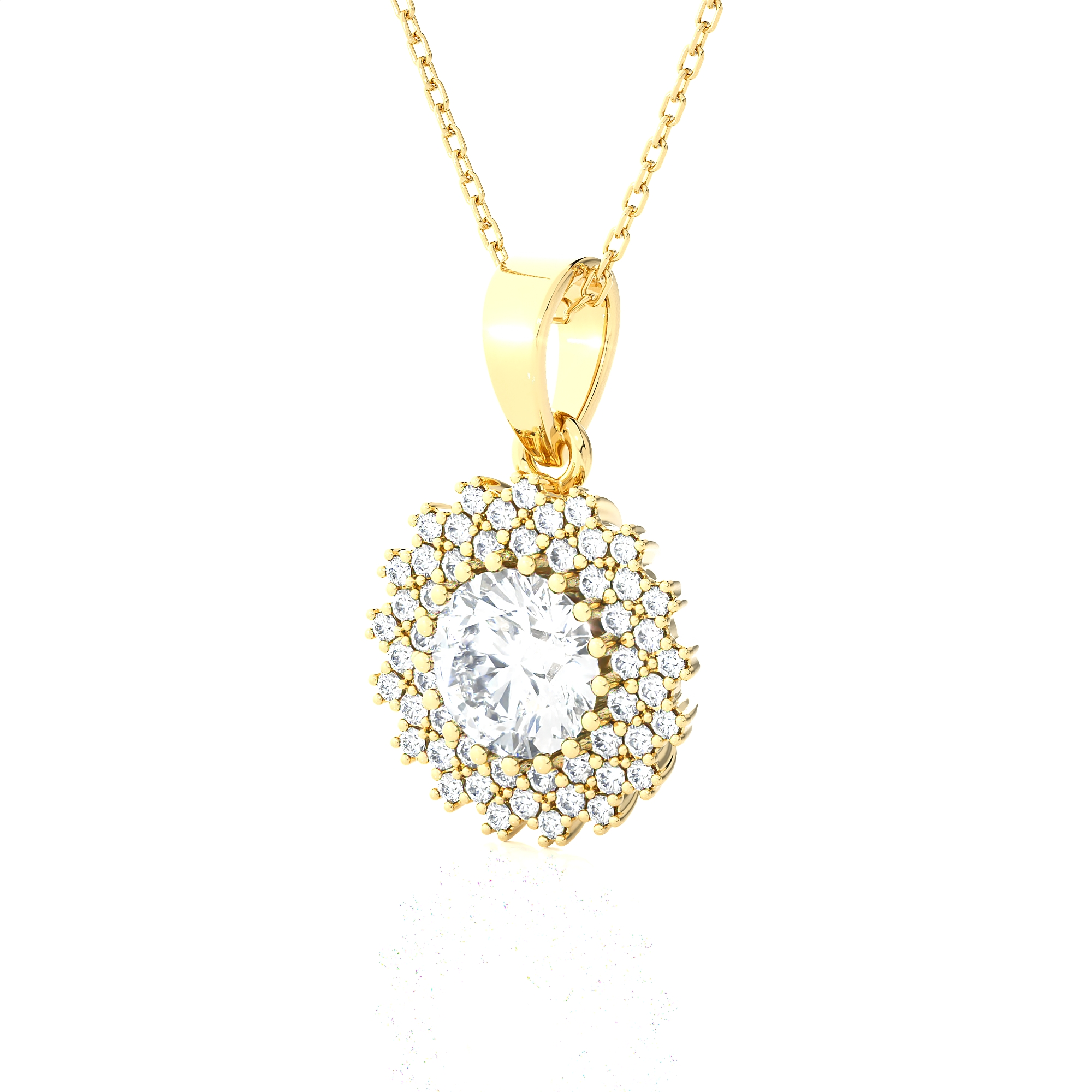 1 1/3 ctw Round Lab Grown Diamond Fashion Pendant