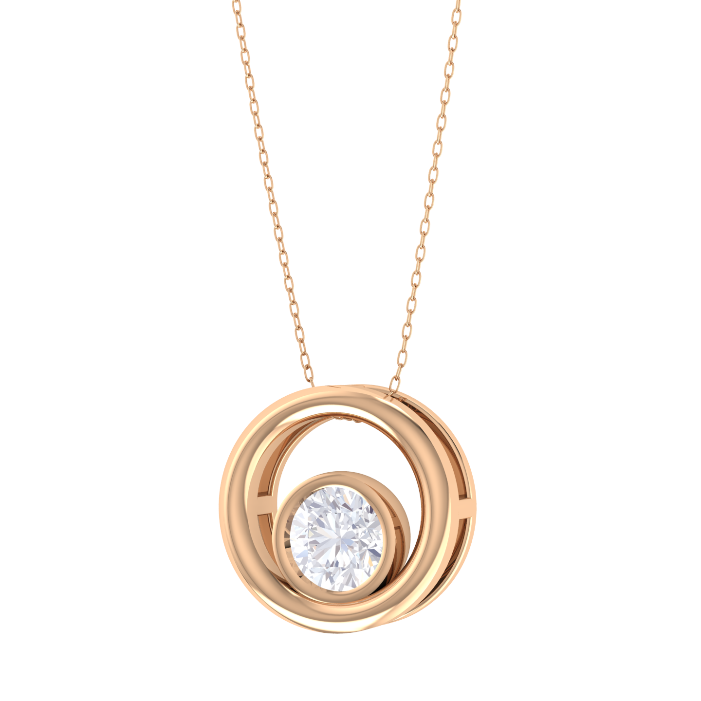 Round Lab Grown Diamond Fashion Pendant